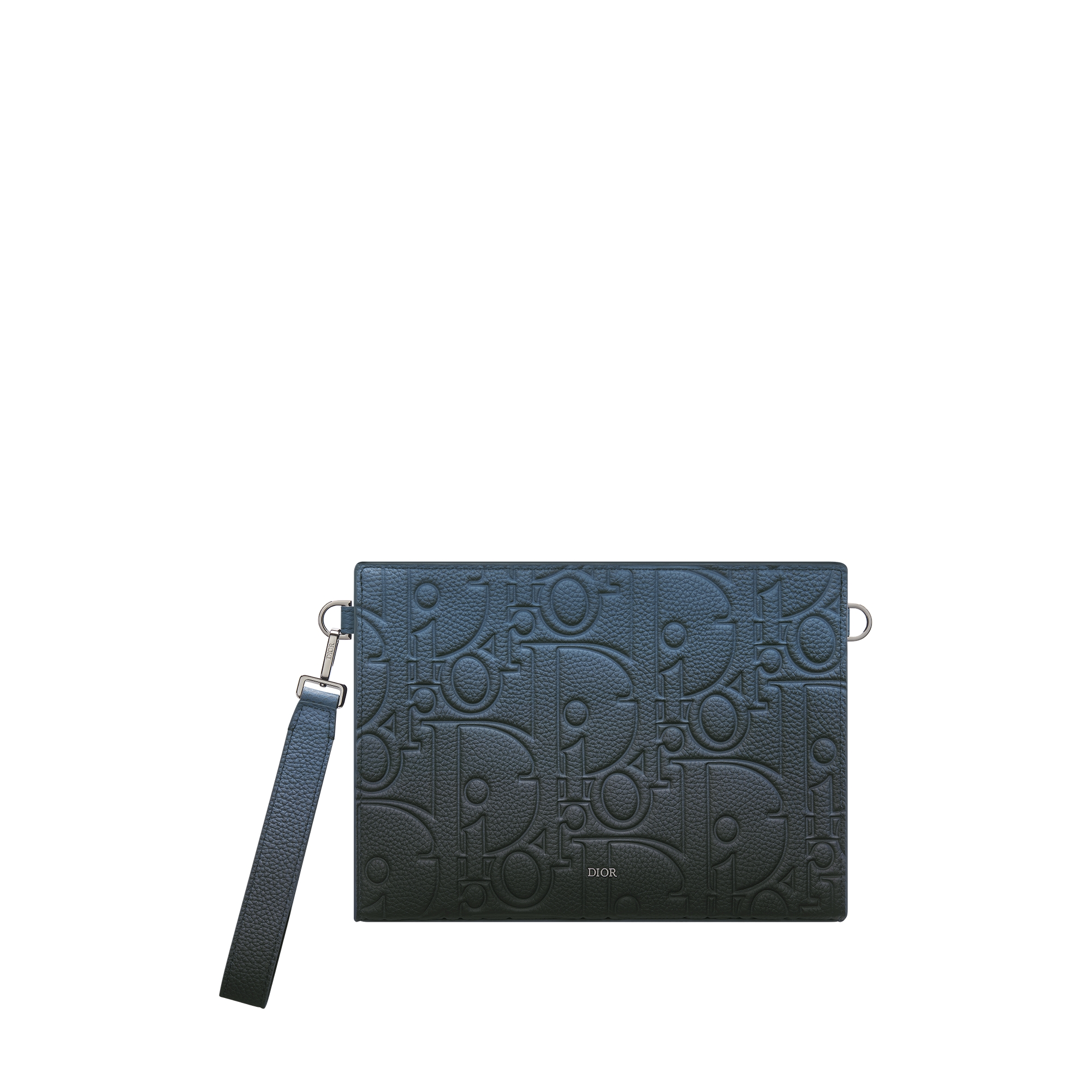 A5 Triangle Pouch Blue-Black Gradient Dior Gravity Leather | DIOR