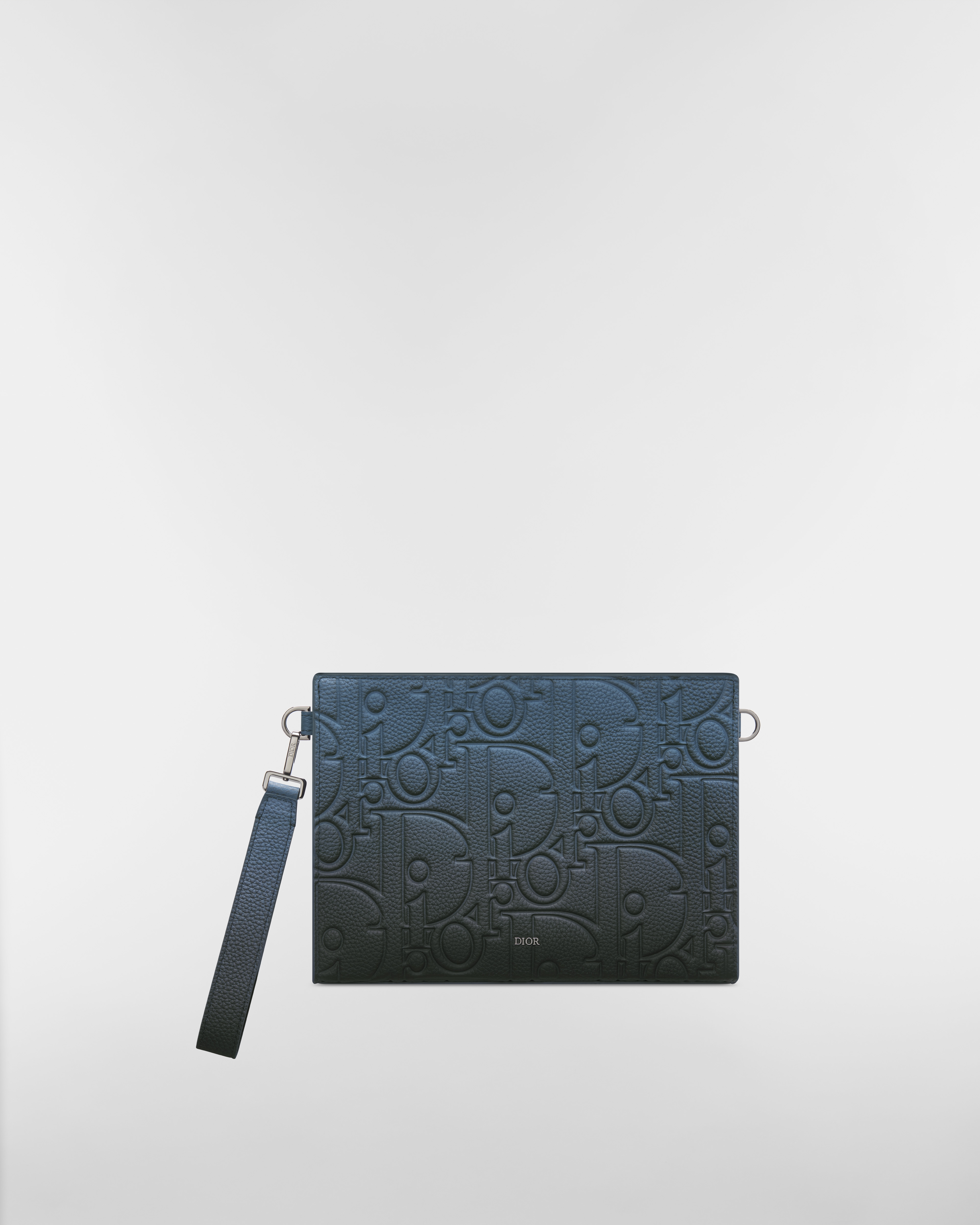 A5 Triangle Pouch Blue-Black Gradient Dior Gravity Leather E01