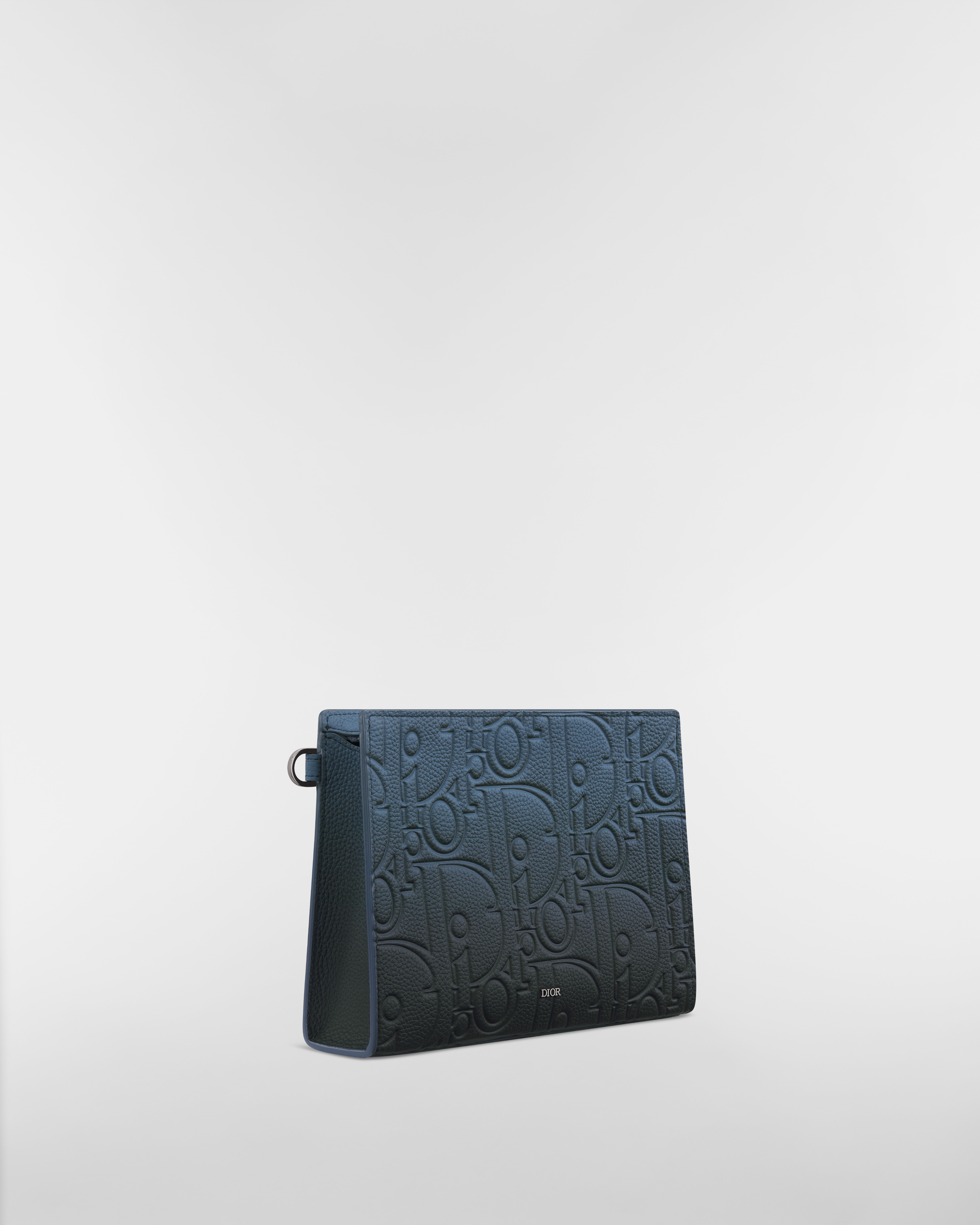 A5 Triangle Pouch Blue-Black Gradient Dior Gravity Leather E03