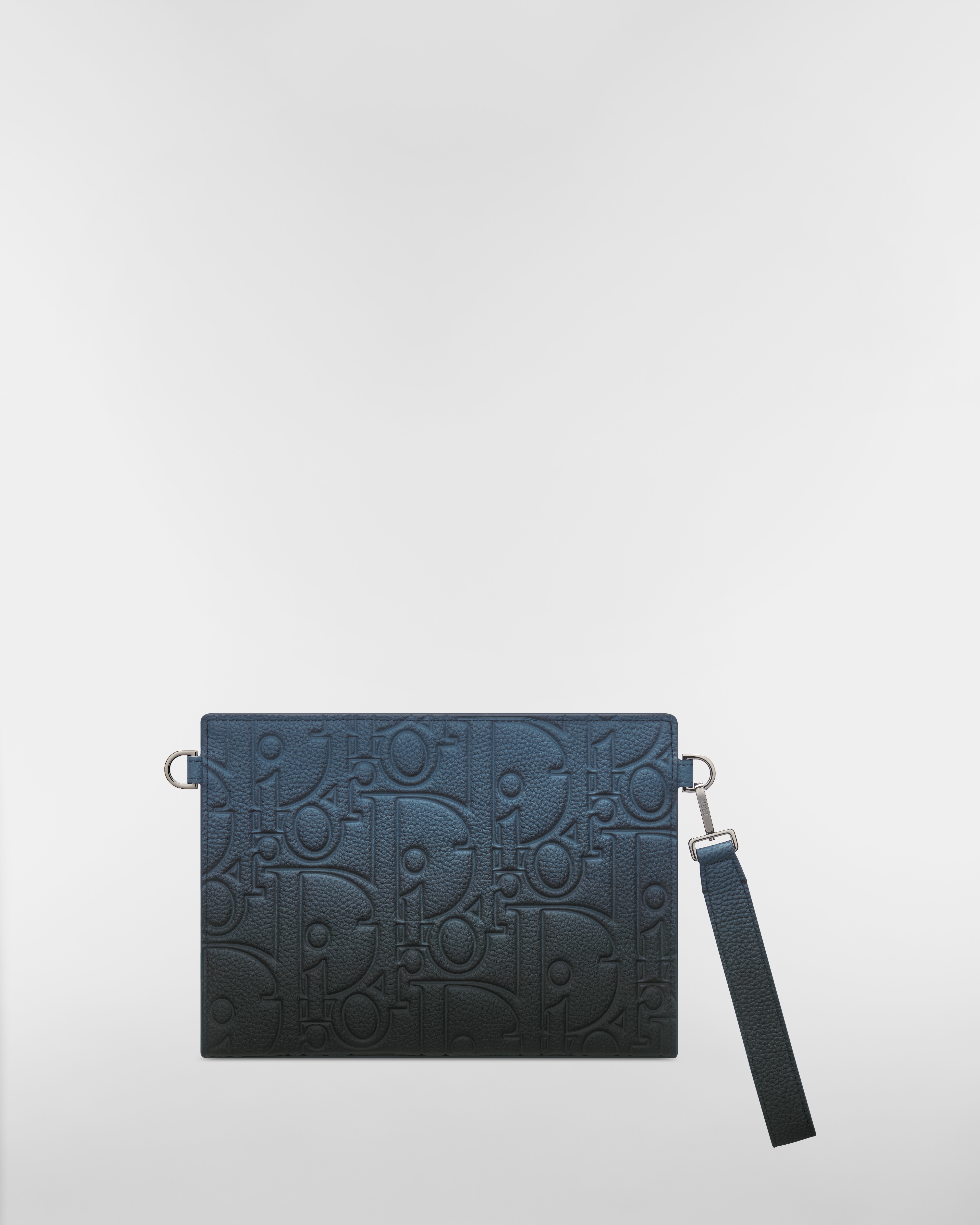 A5 Triangle Pouch Blue-Black Gradient Dior Gravity Leather E08