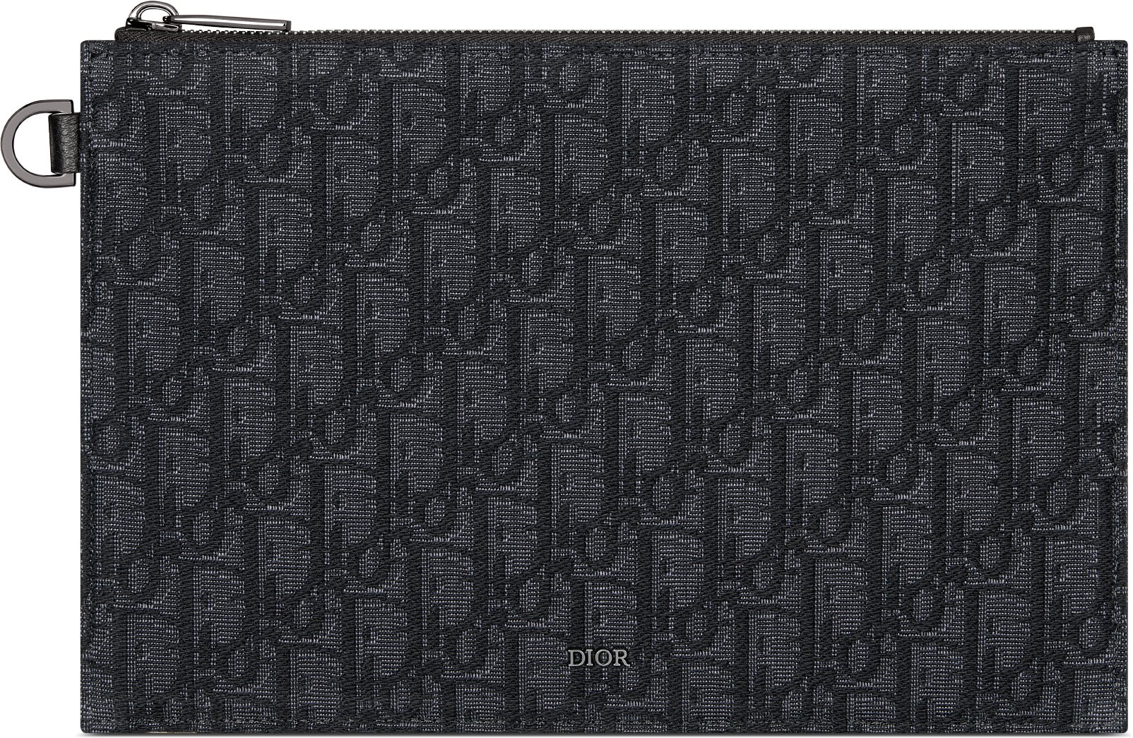 A5 Pouch Beige and Black Dior Oblique Jacquard DIOR