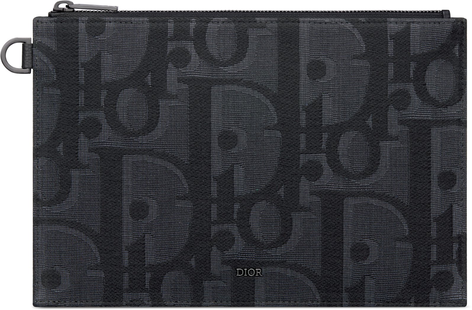 A5 Pouch Black Maxi Dior Oblique Jacquard DIOR