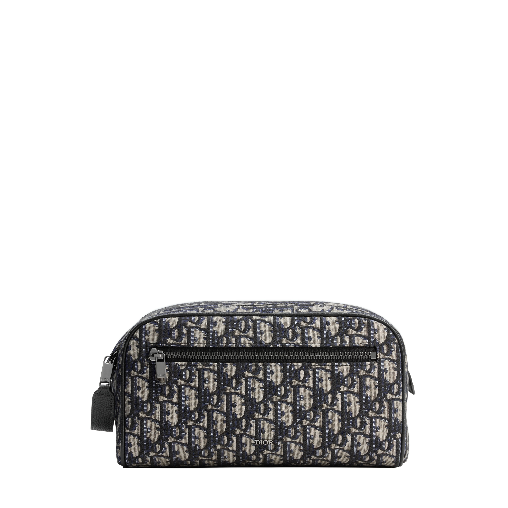  Jacquard Dior Oblique beige e nero con pelle di vitello granulata nera