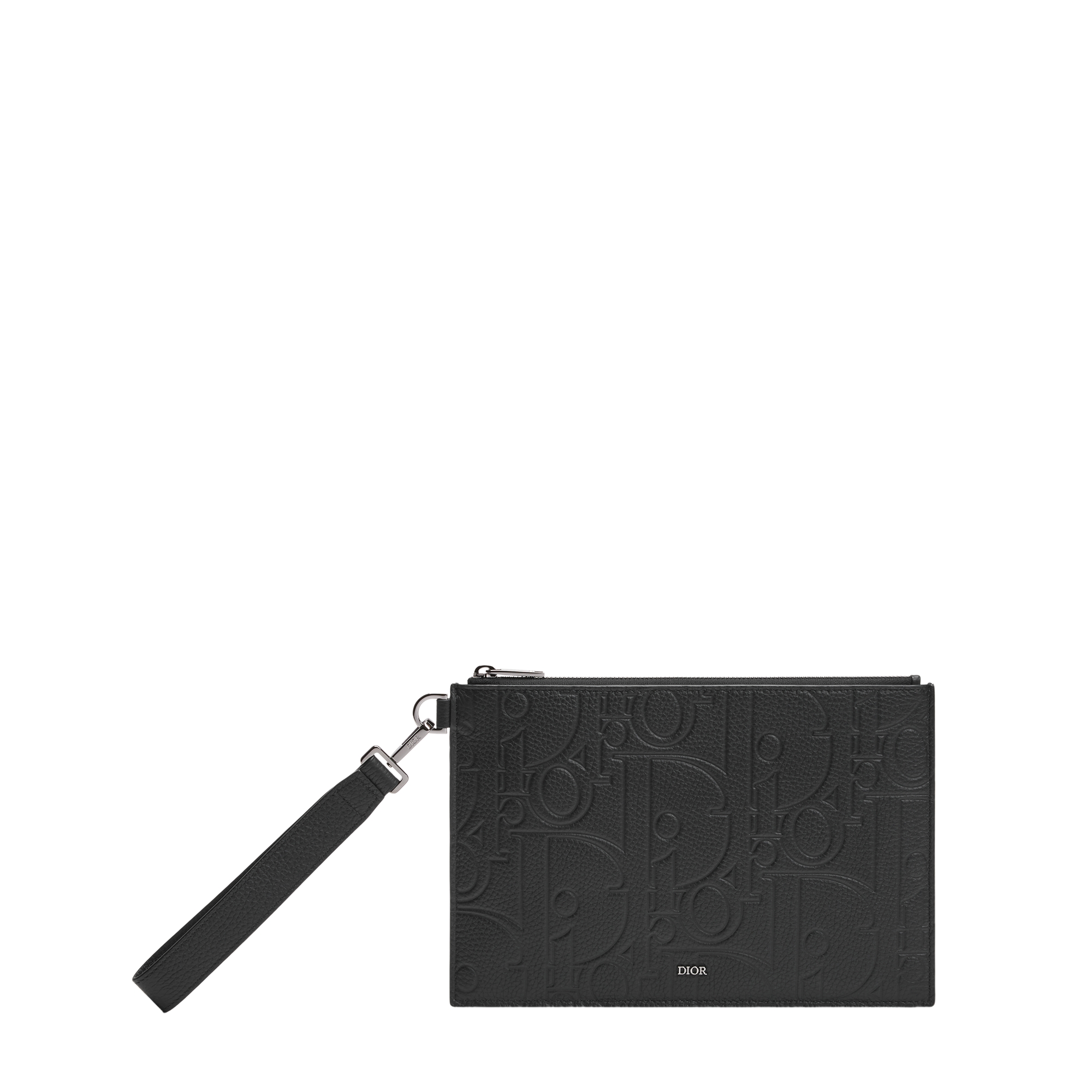A5 Pouch Black Dior Gravity Leather and Black Grained Calfskin E01