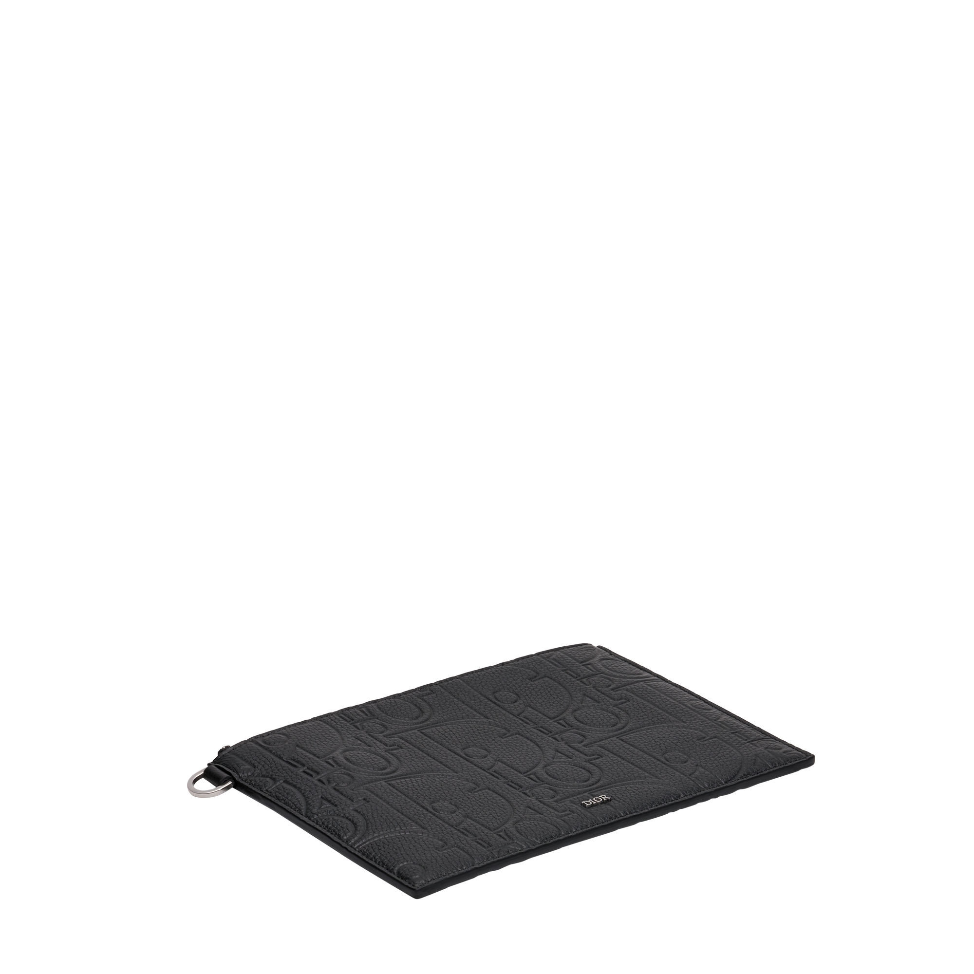 A5 Pouch Black Dior Gravity Leather and Black Grained Calfskin E03