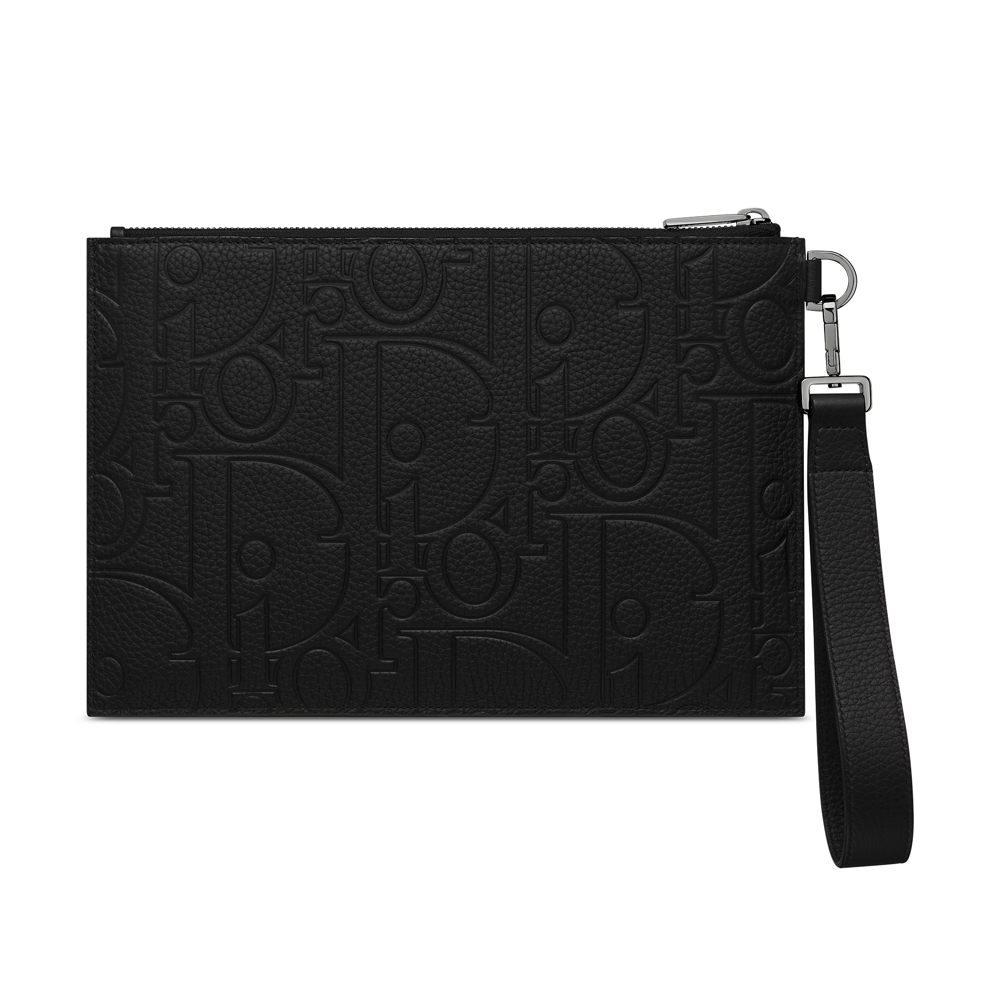 A5 파우치 블랙 Dior Gravity 가죽 & 블랙 그레인 송아지 가죽 E08