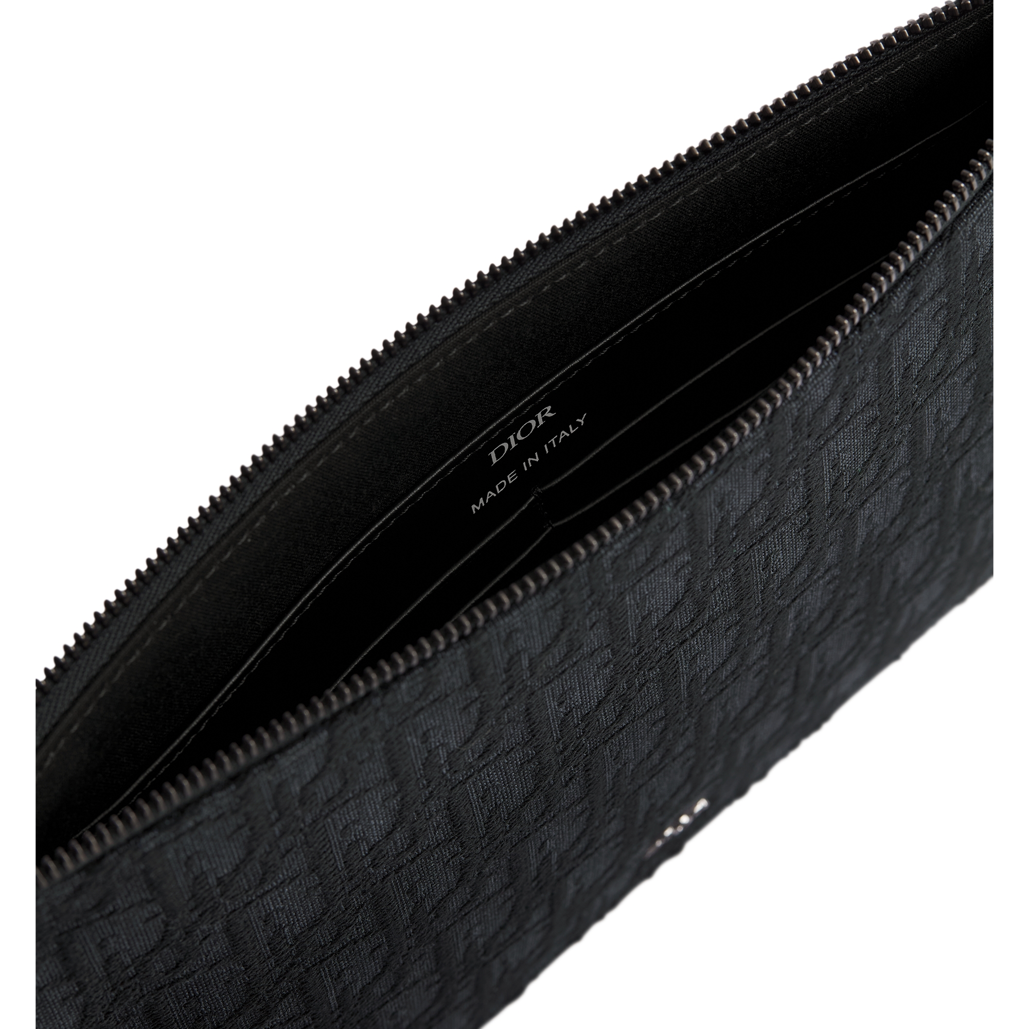 A5 Pouch Black Dior Oblique Jacquard E10