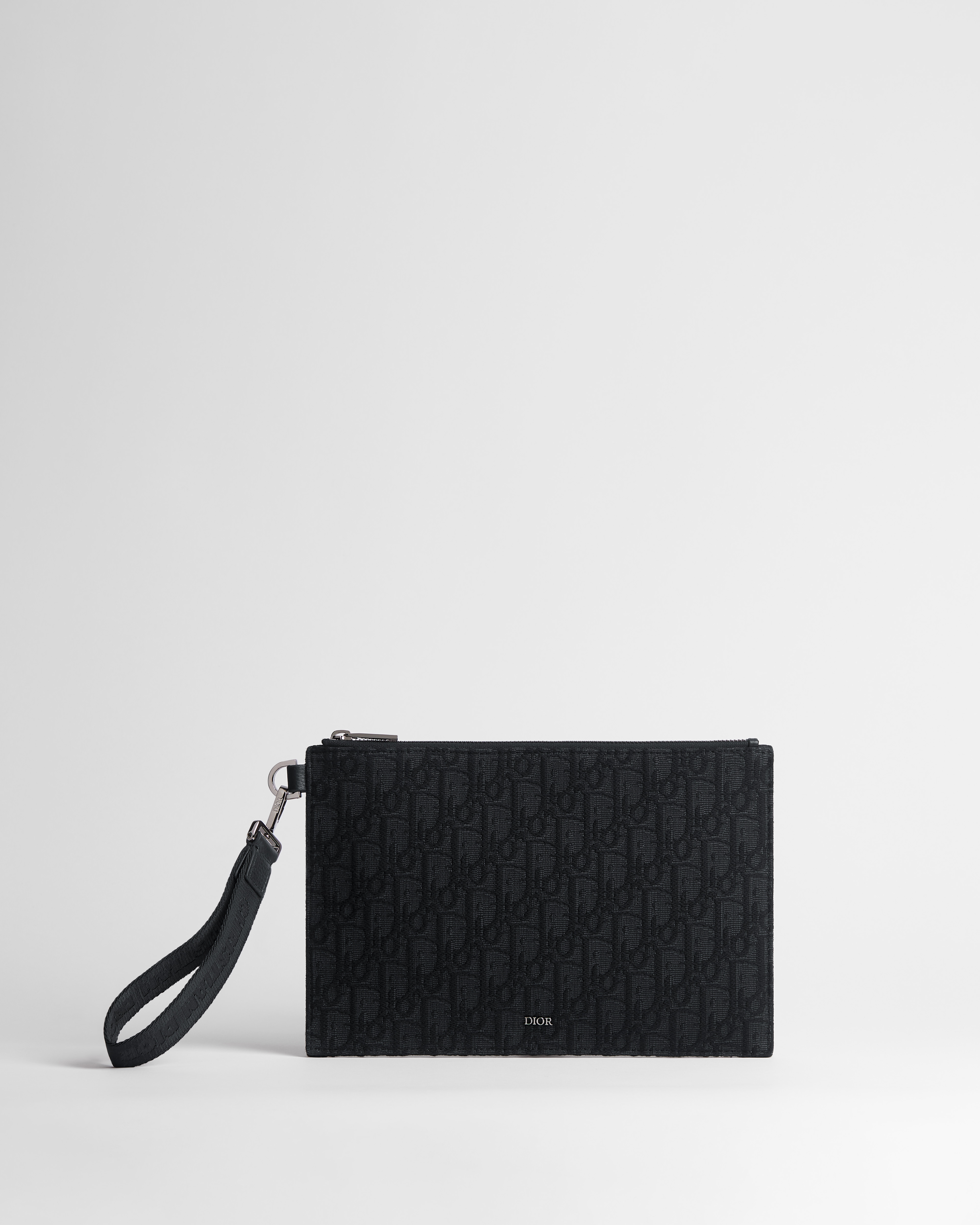 A5 小袋 黑色 Dior Oblique 緹花 E01