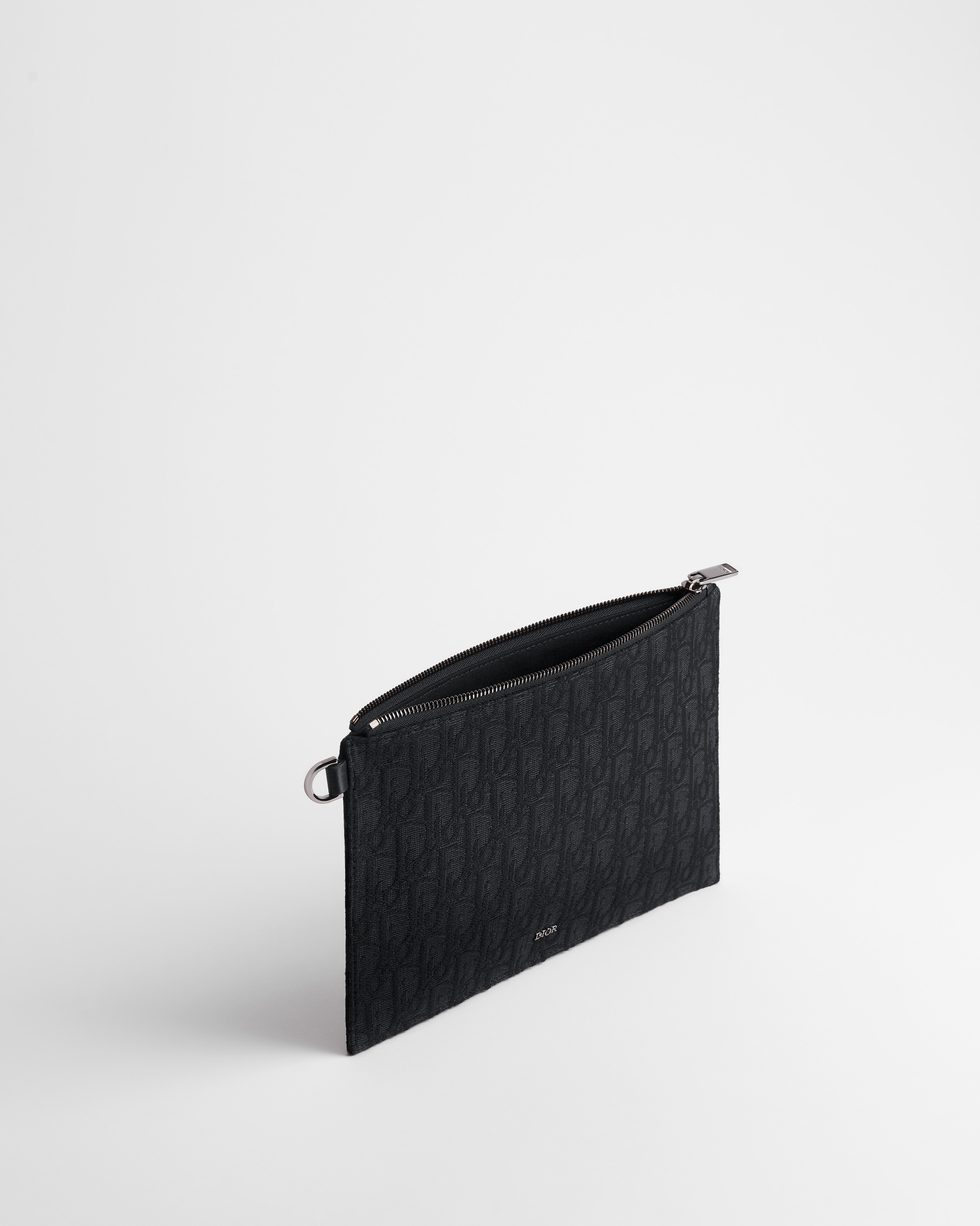 A5 小袋 黑色 Dior Oblique 緹花 E03