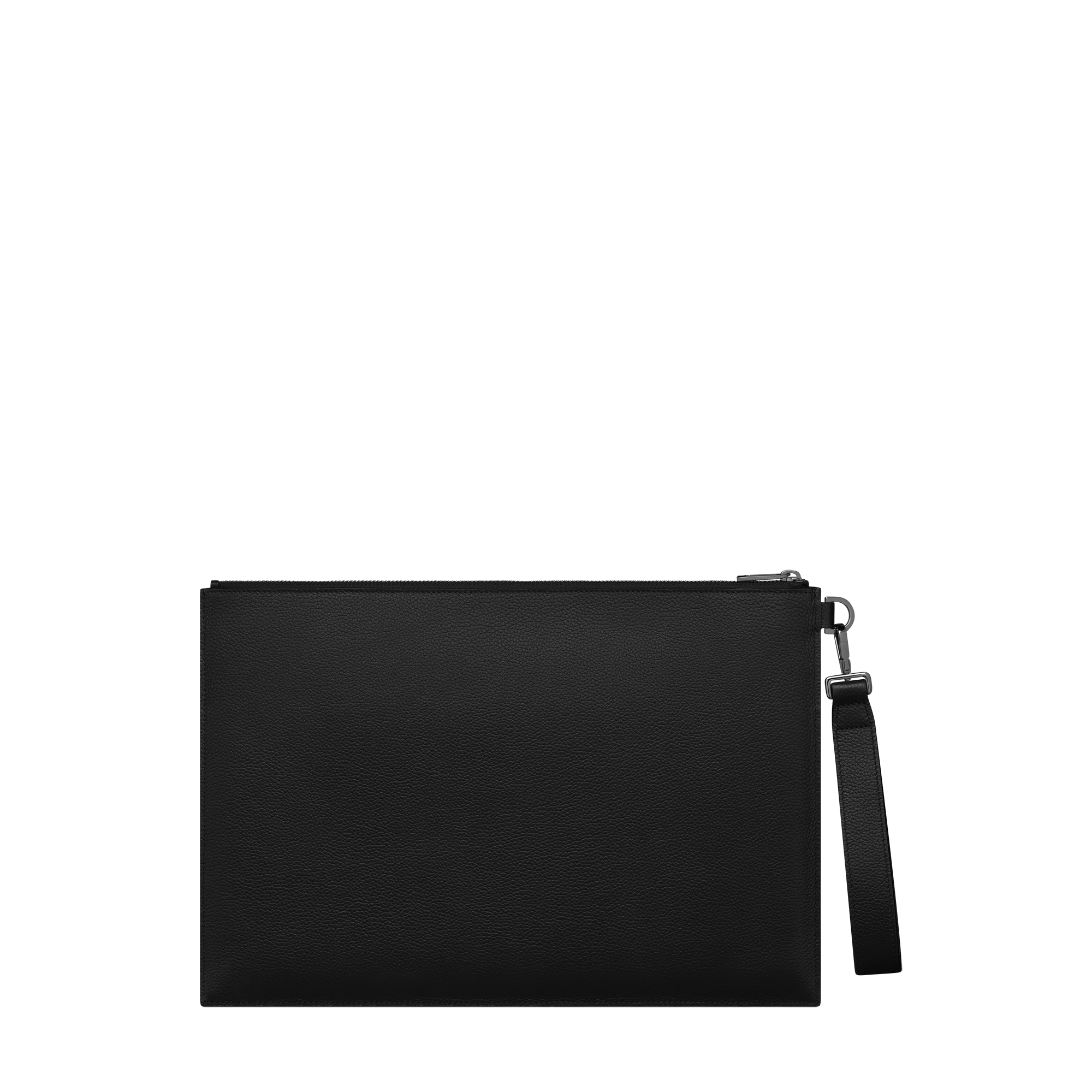 A4 Pouch Black Grained Calfskin with CD Icon Signature E08
