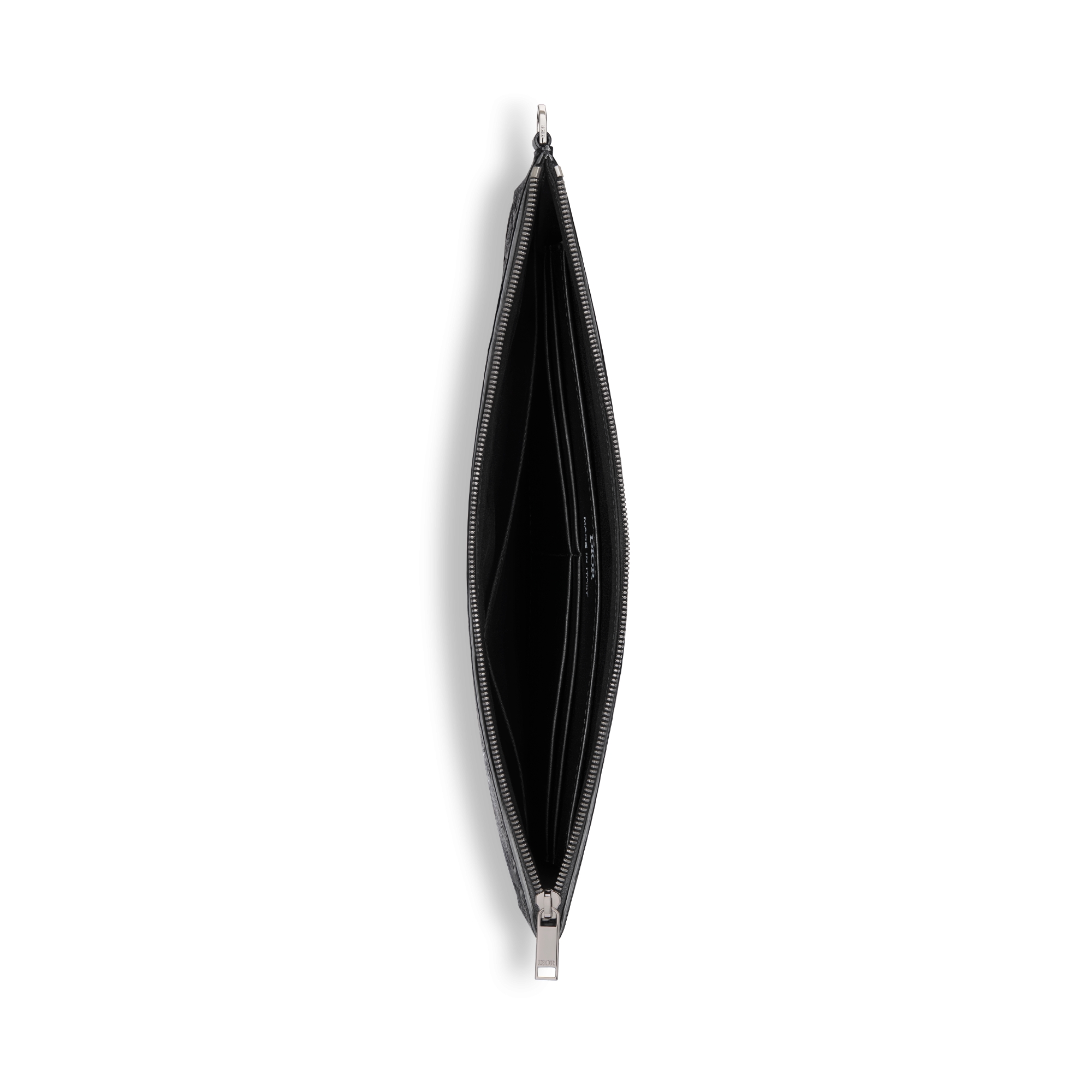 Pouch in A4-Format Dior Gravity Leder in Schwarz und genarbtes Kalbsleder in Schwarz E06