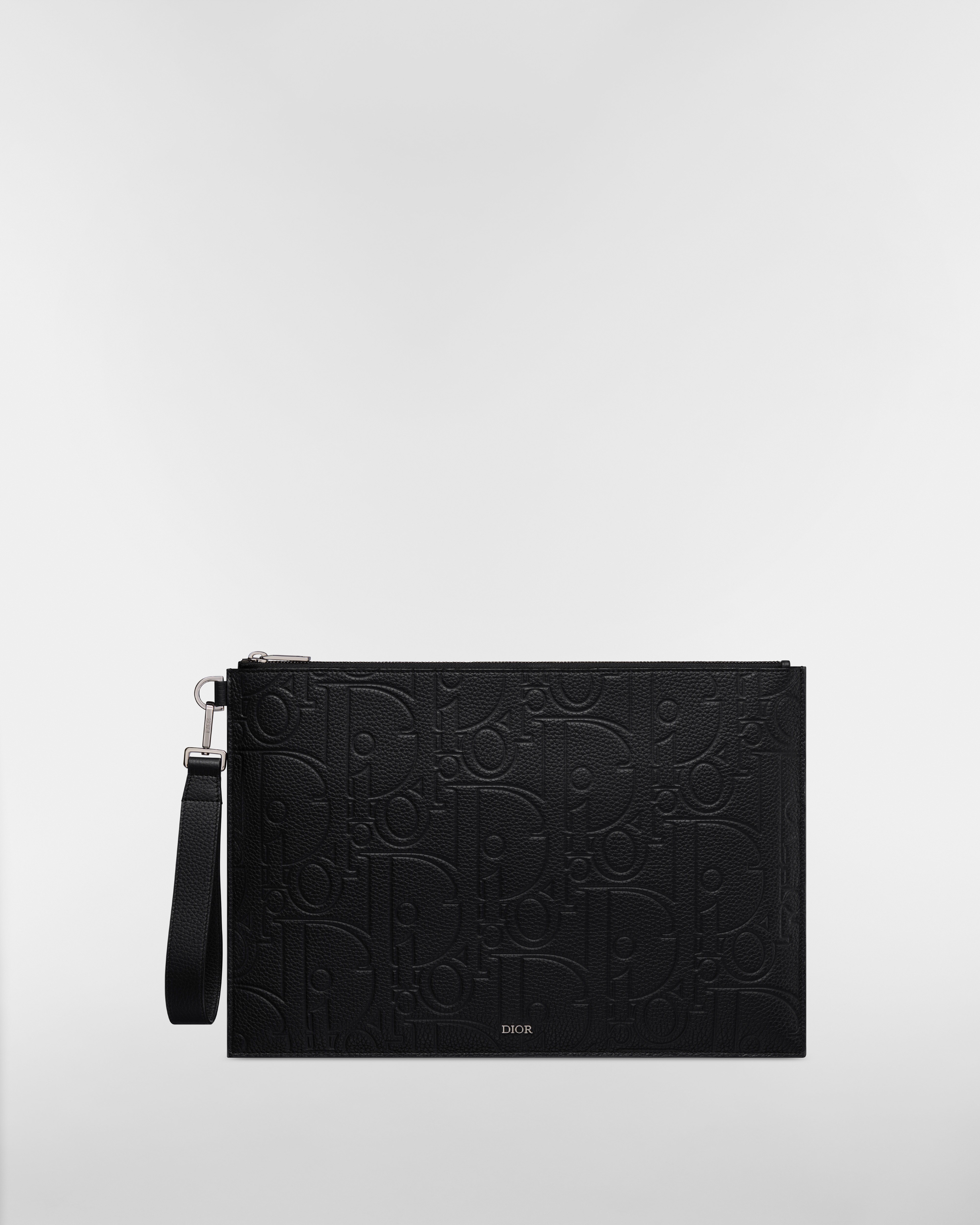 A4 小袋 黑色 Dior Gravity 皮革及黑色顆粒小牛皮 E01