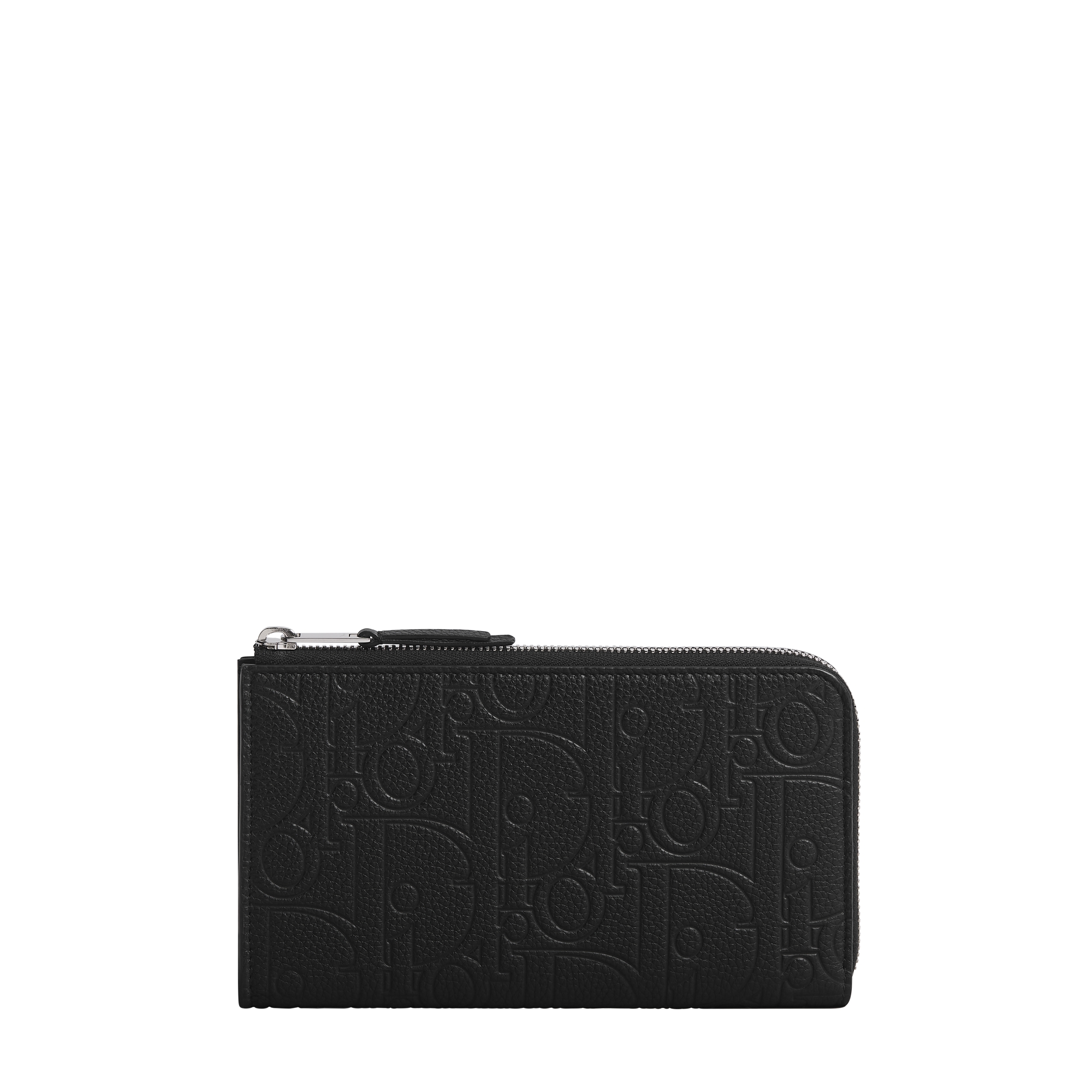 Zipped Pouch Black Dior Gravity Grained Leather E01