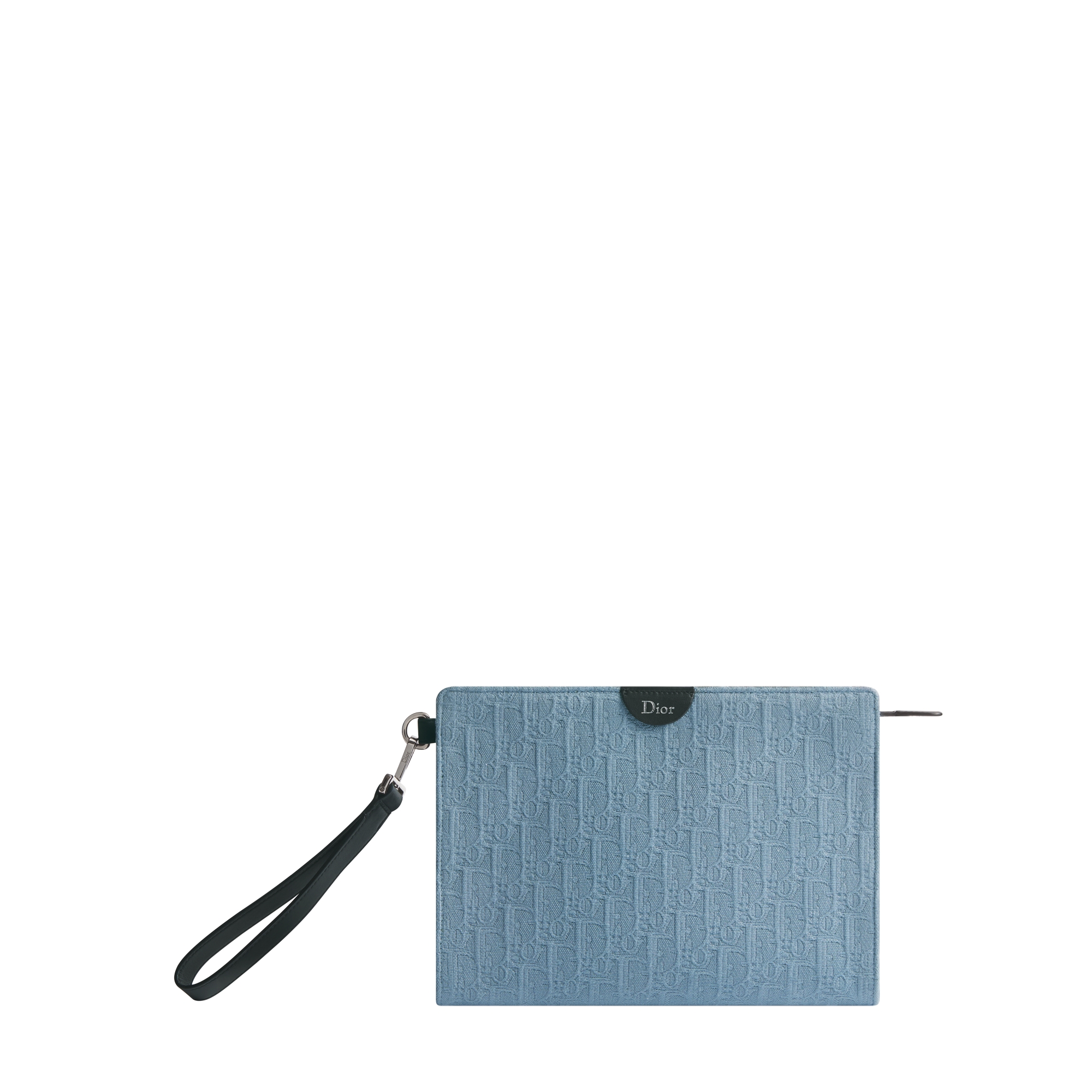 A5 Triangle Pouch Light Blue Dior Oblique Jacquard | DIOR