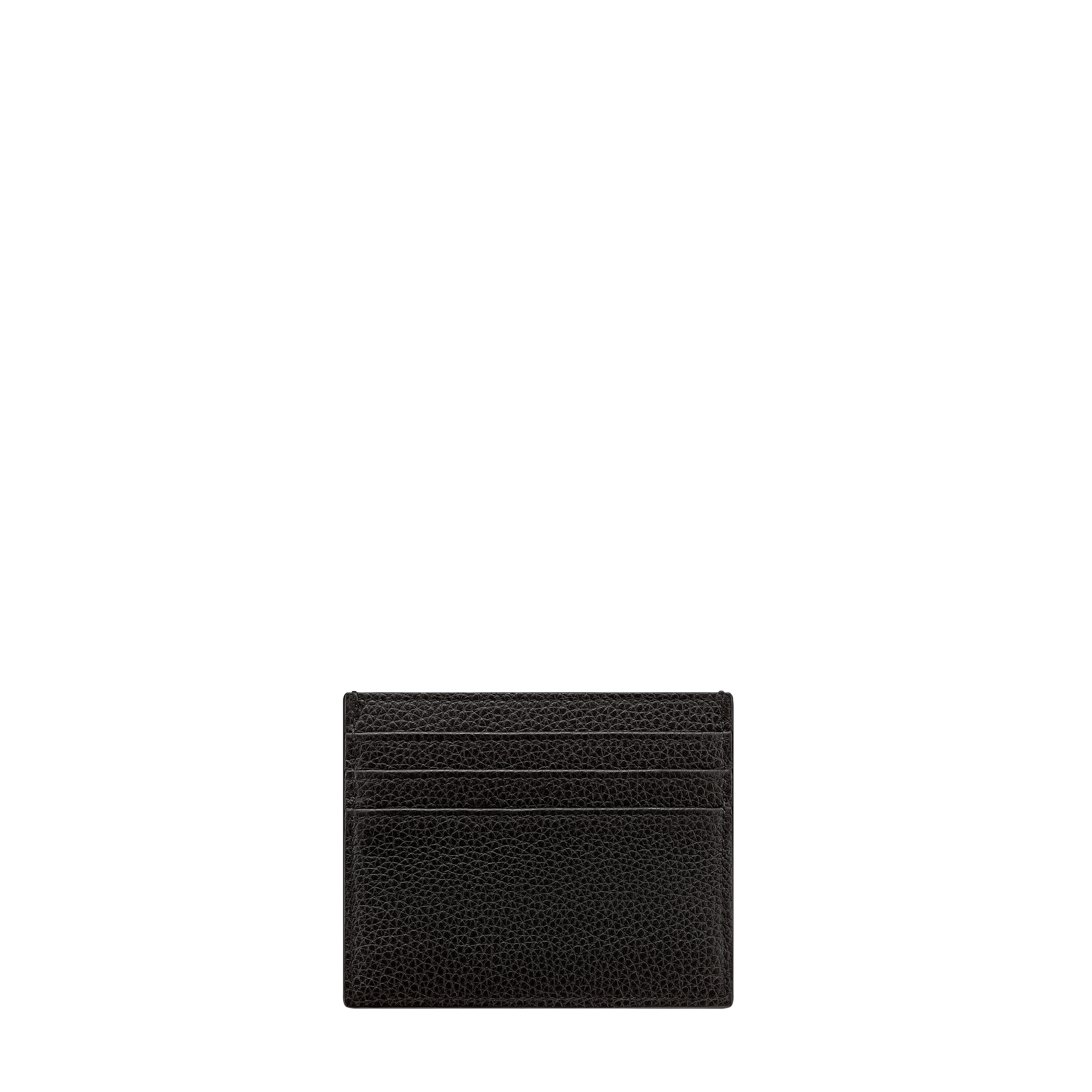 CD Icon Card Holder Black Grained Calfskin E08