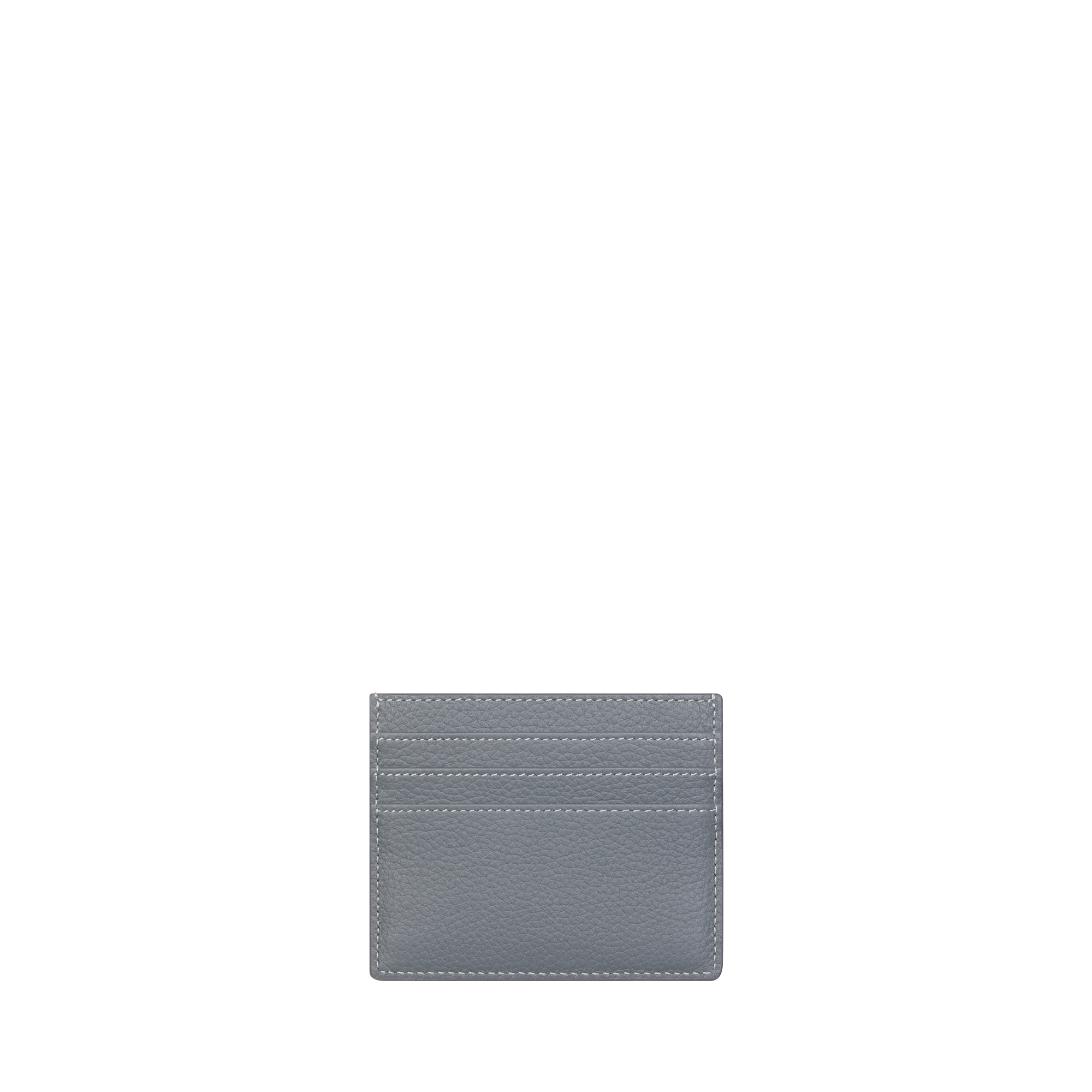 CD Icon Card Holder Deep Gray Grained Calfskin E08