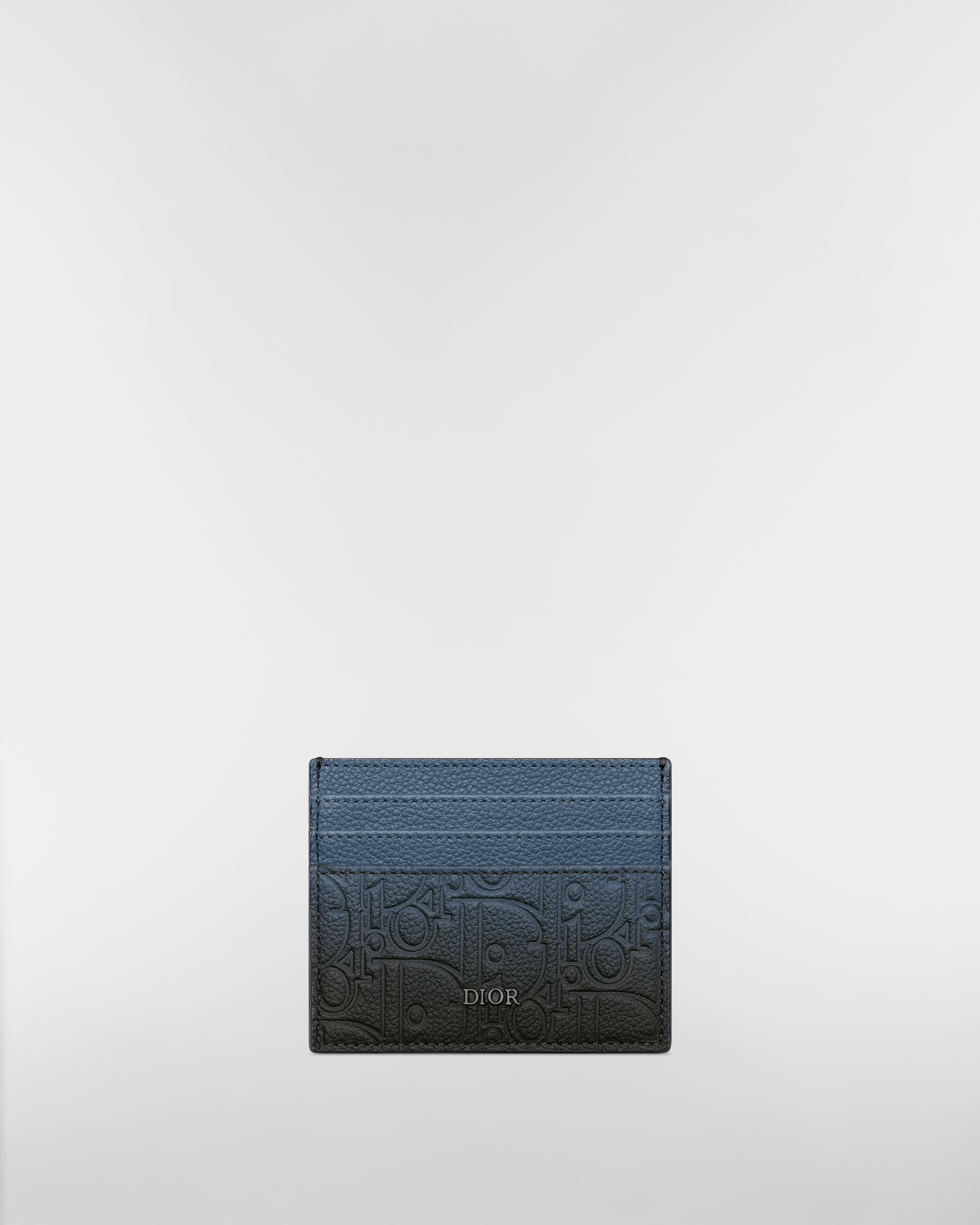 กระเป๋าใส่บัตร หนัง Dior Gravity แบบไล่สีในสีน้ำเงิน-สีดำ E01