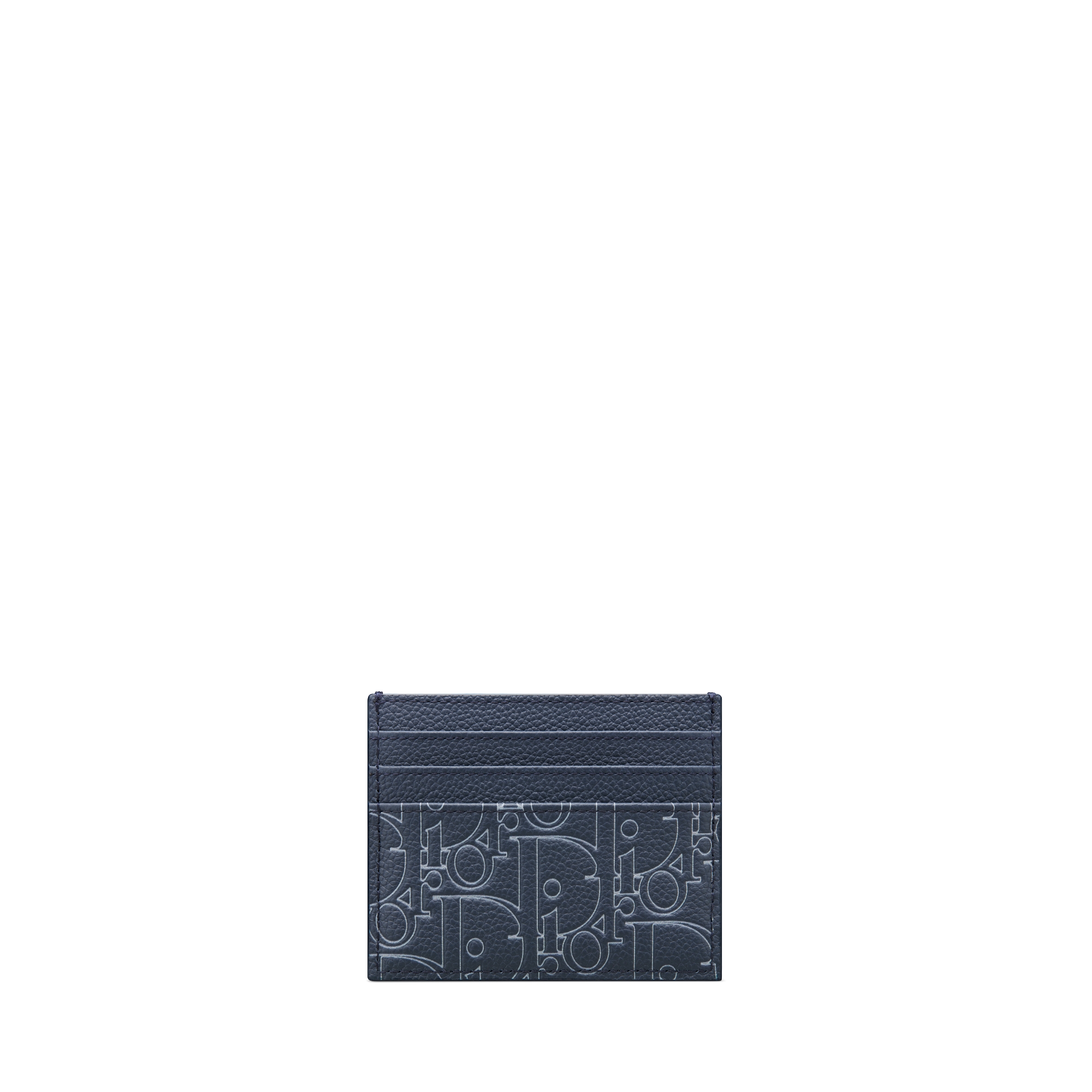 Card Holder Navy Blue Dior Gravity Outline Leather E08