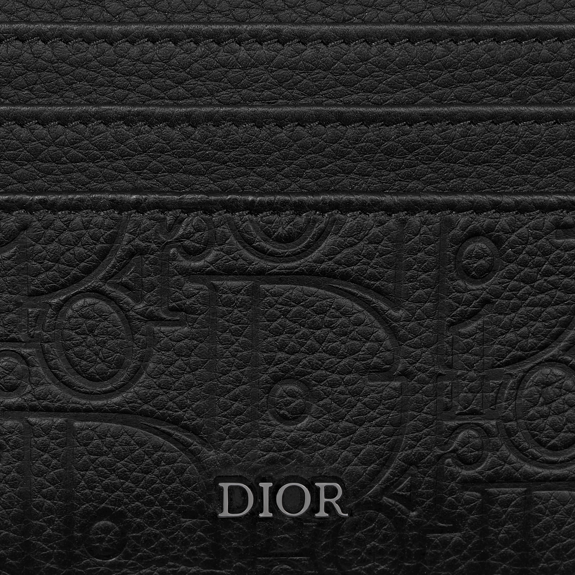 Card Holder Black Dior Gravity Leather E09