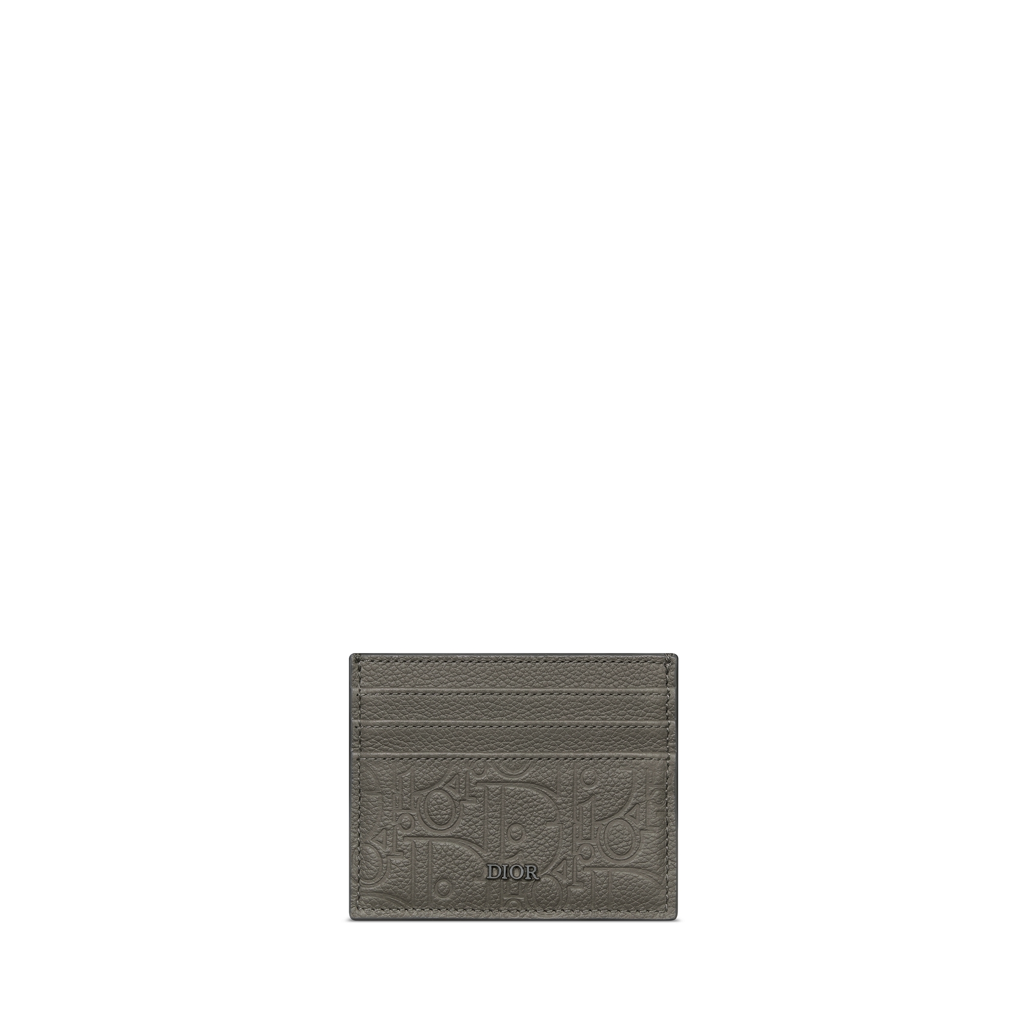 Card Holder Gray Dior Gravity Leather E01