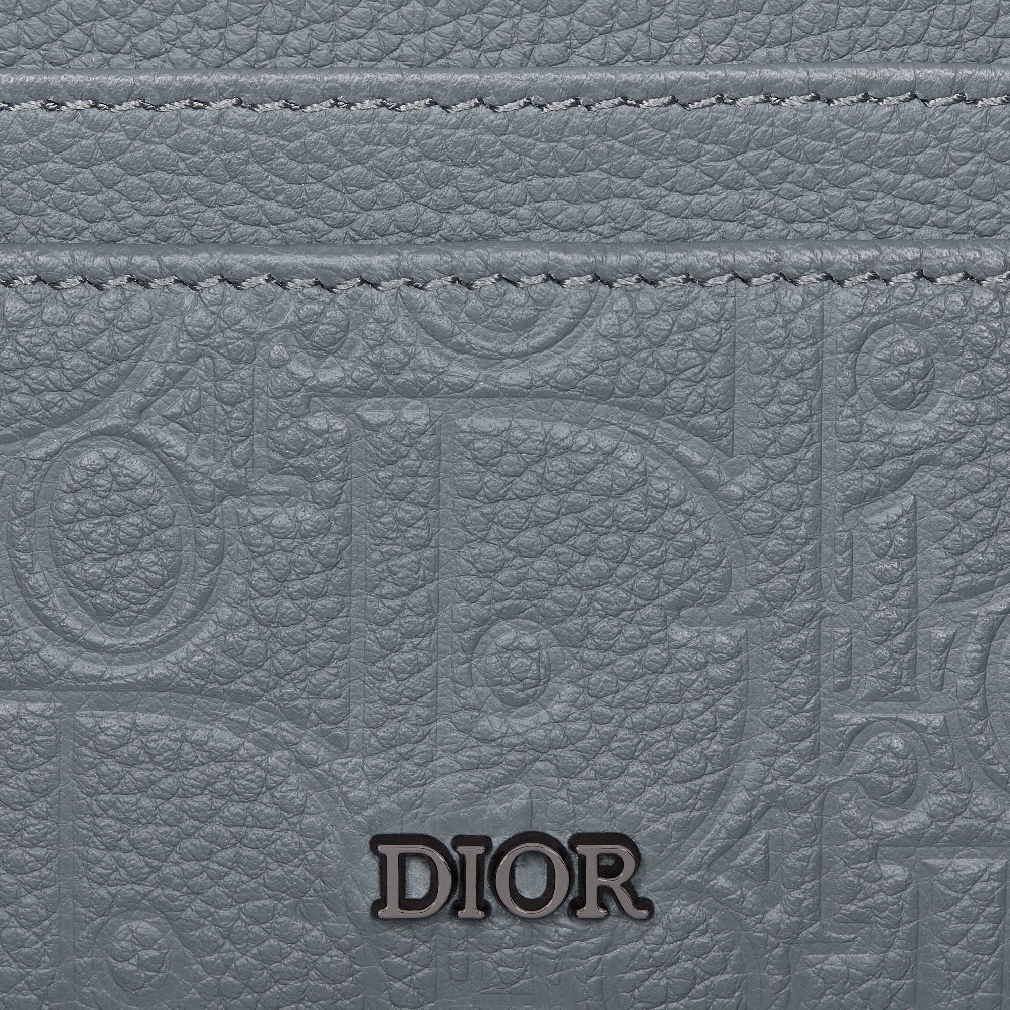 Porte-cartes Cuir Dior Gravity gris foncé E09