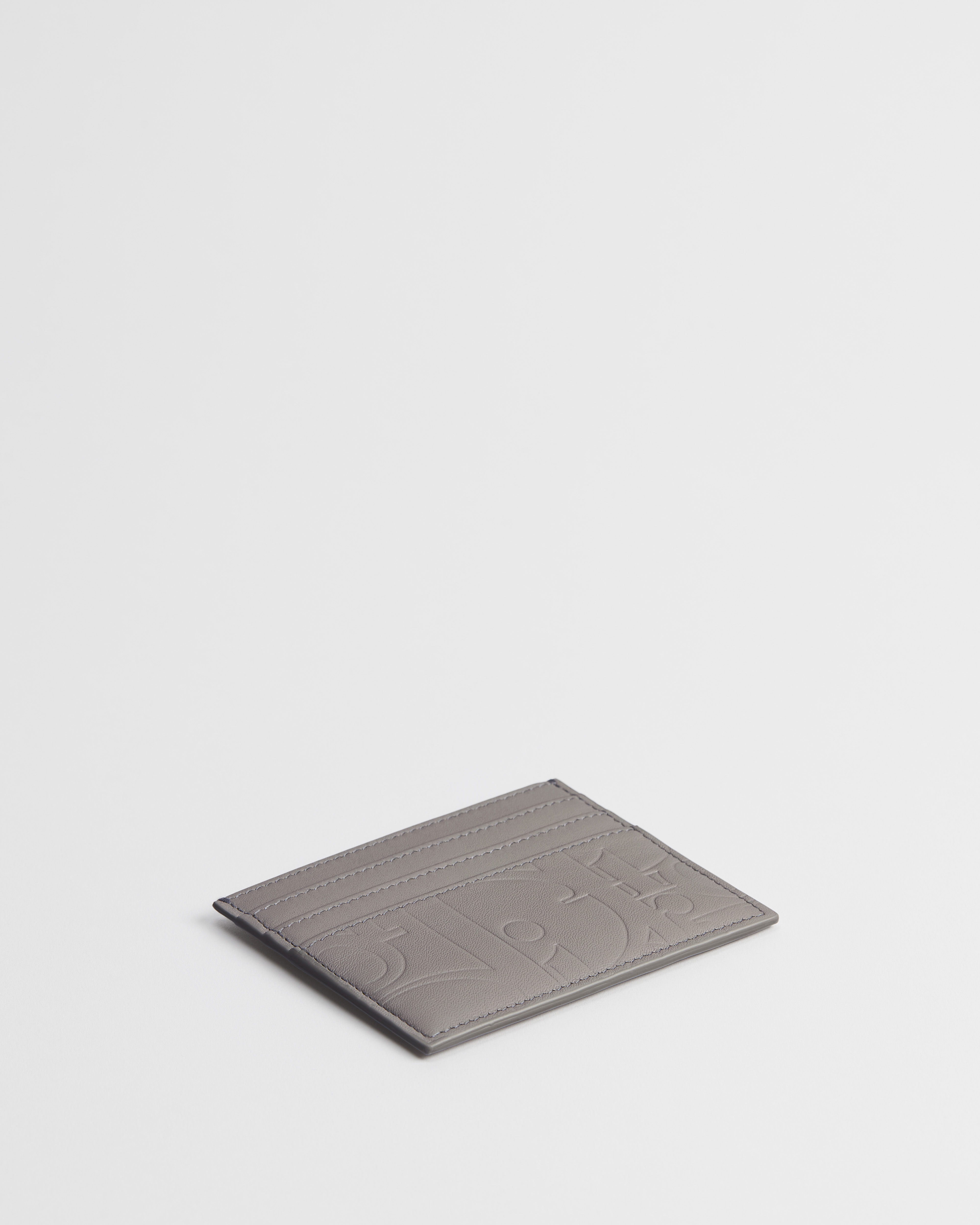 卡片套 Trianon 灰色 Dior Gravity 光滑皮革 E03