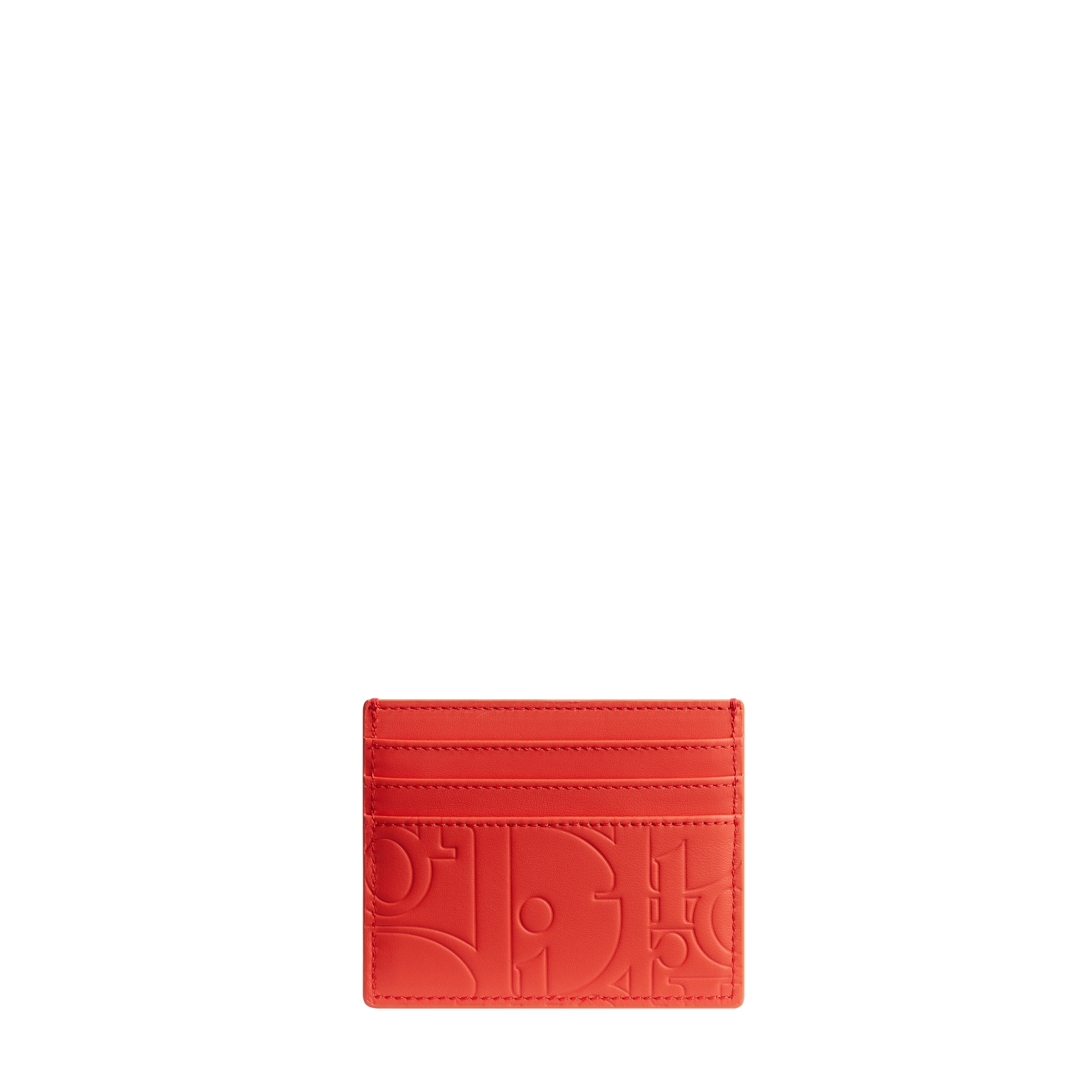 Card Holder Orange Dior Gravity Smooth Leather E01