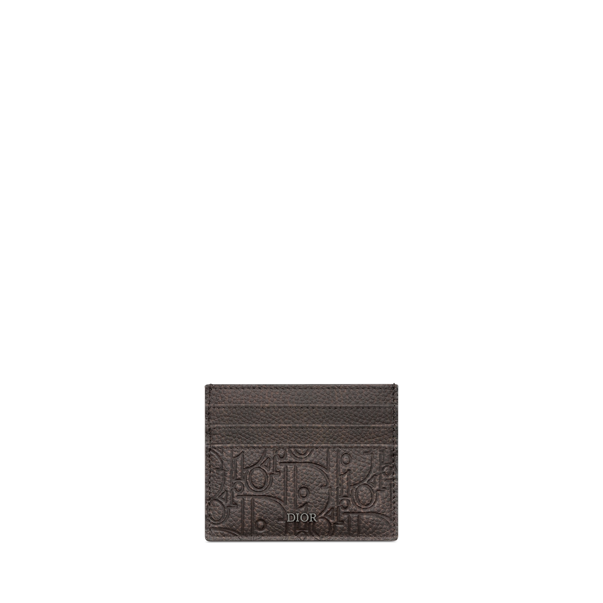 Card Holder Brown Dior Gravity Vintage Leather E01
