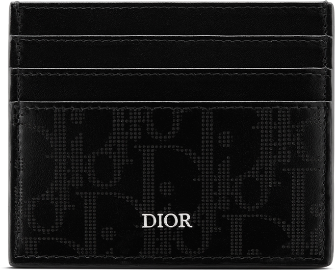 Card Holder Black Dior Oblique Galaxy Leather DIOR