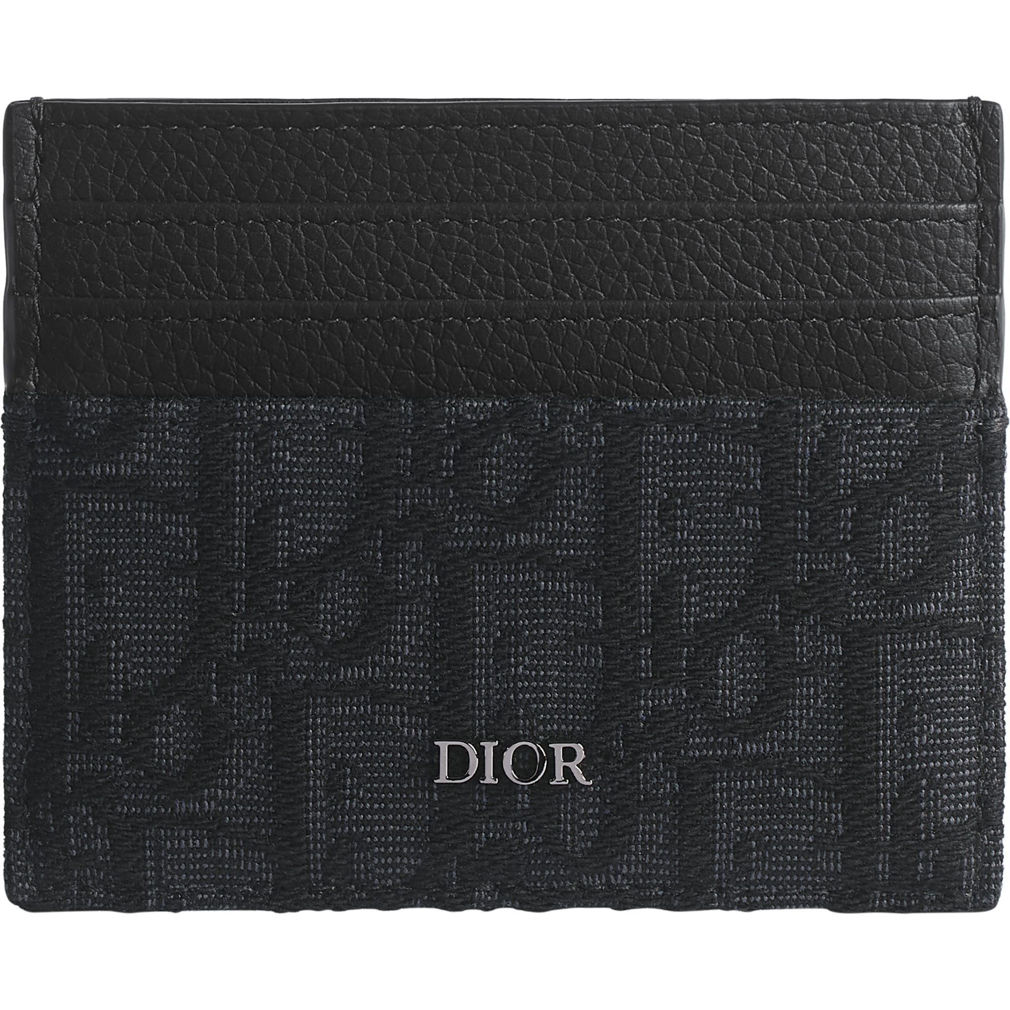  Toile jacquard Dior Oblique noir et cuir de veau grainé noir