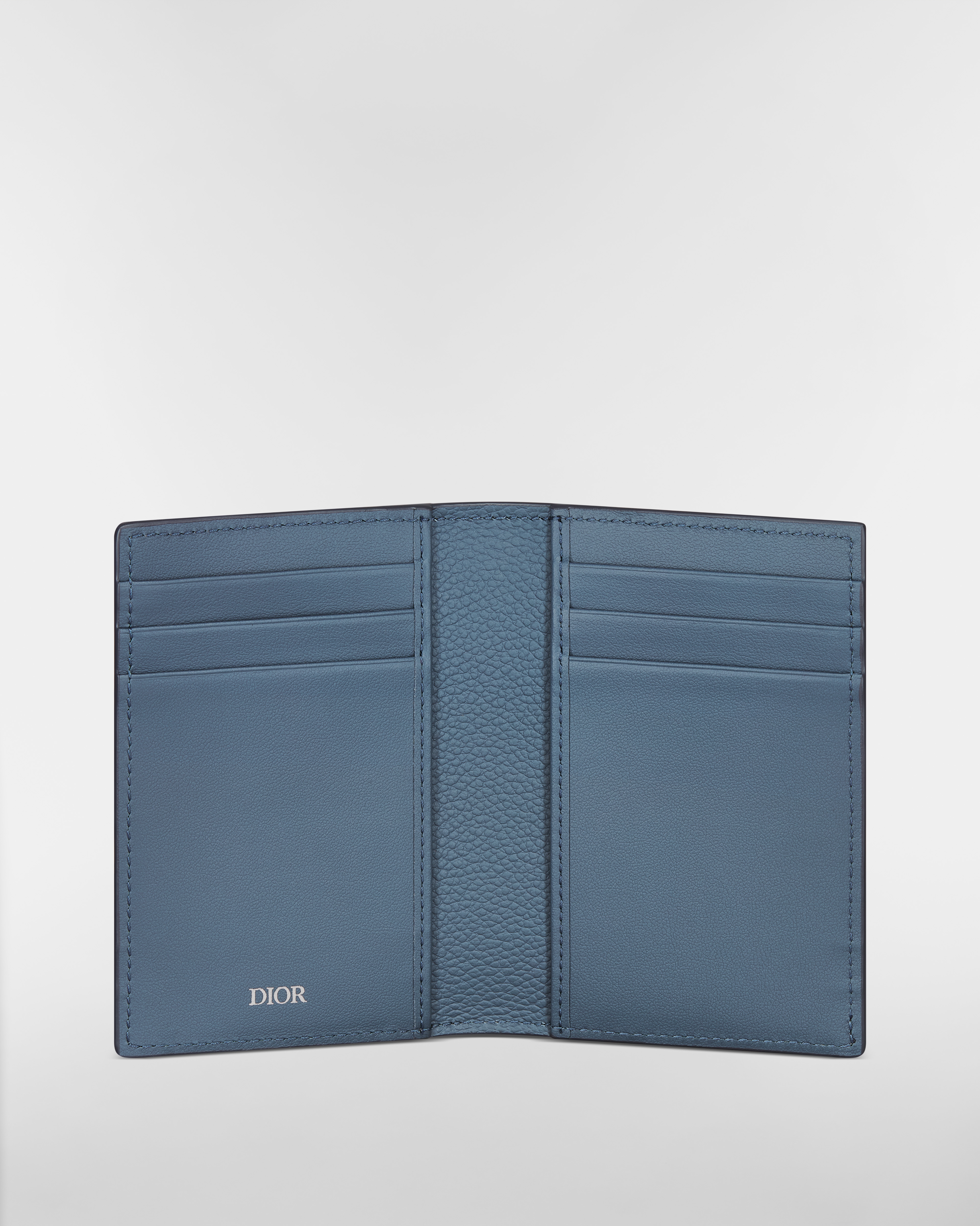 Tarjetero vertical estilo libro Piel Dior Gravity con degradado de azul a negro E07