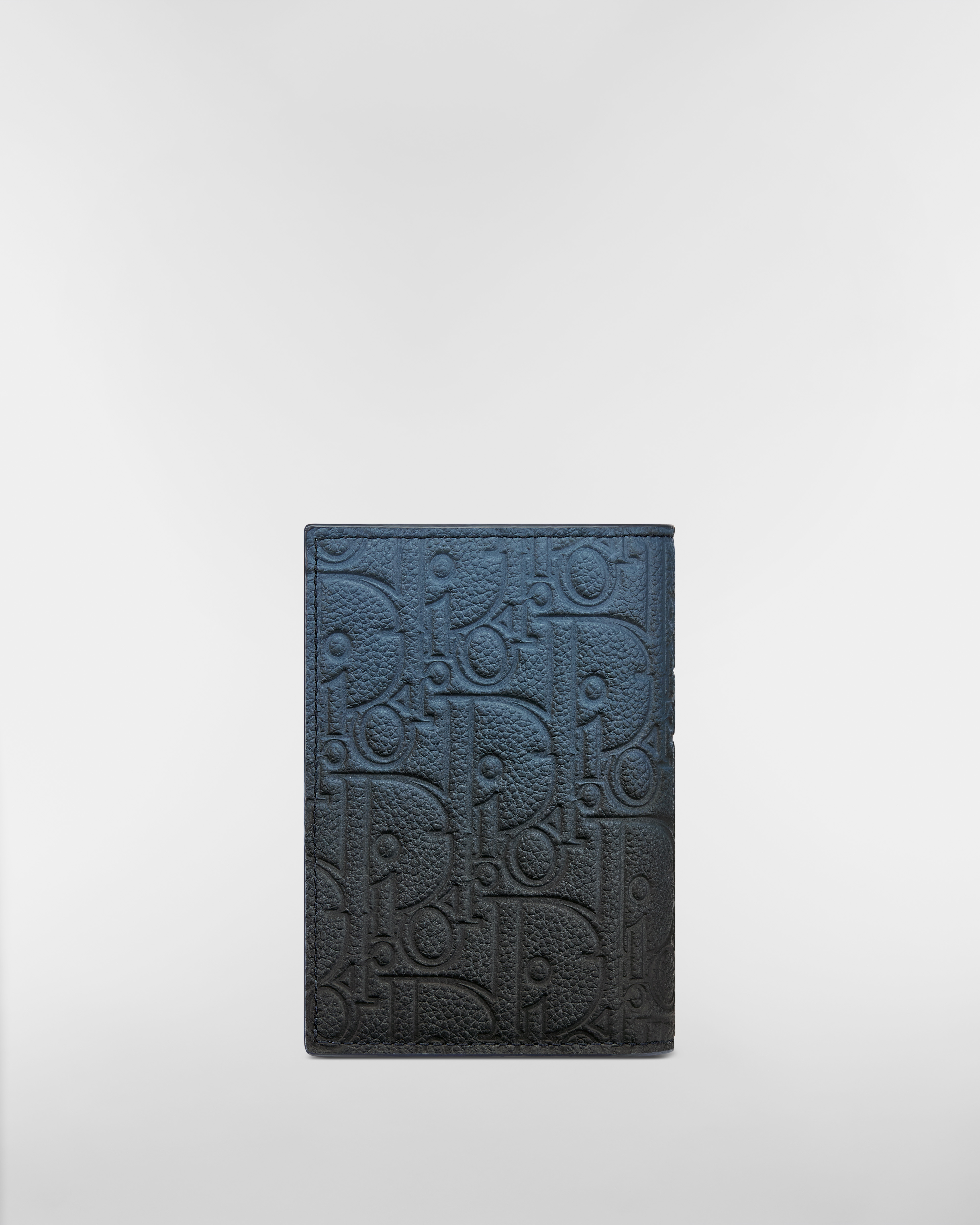 Tarjetero vertical estilo libro Piel Dior Gravity con degradado de azul a negro E08