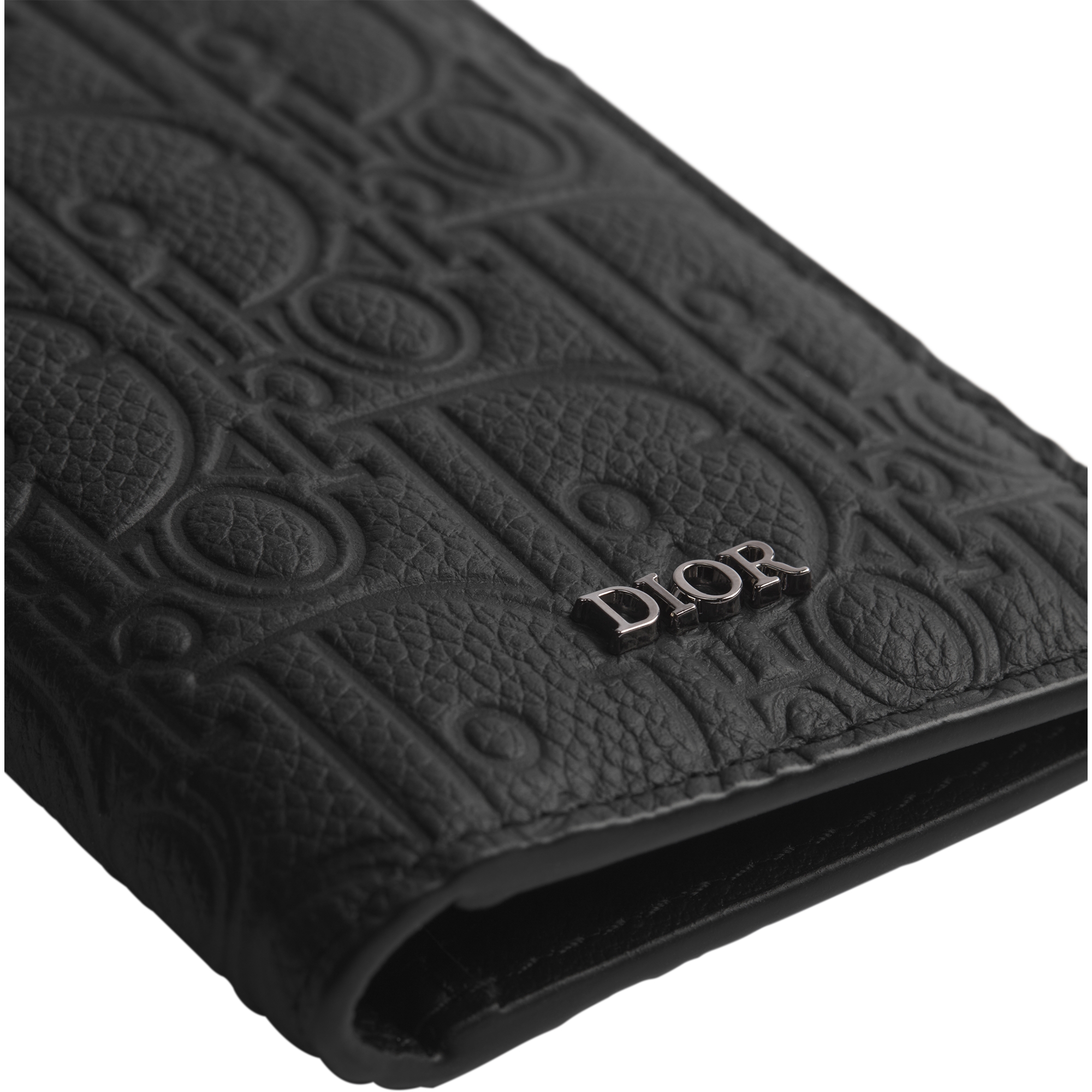 Bifold Card Holder Black Dior Gravity Leather E09