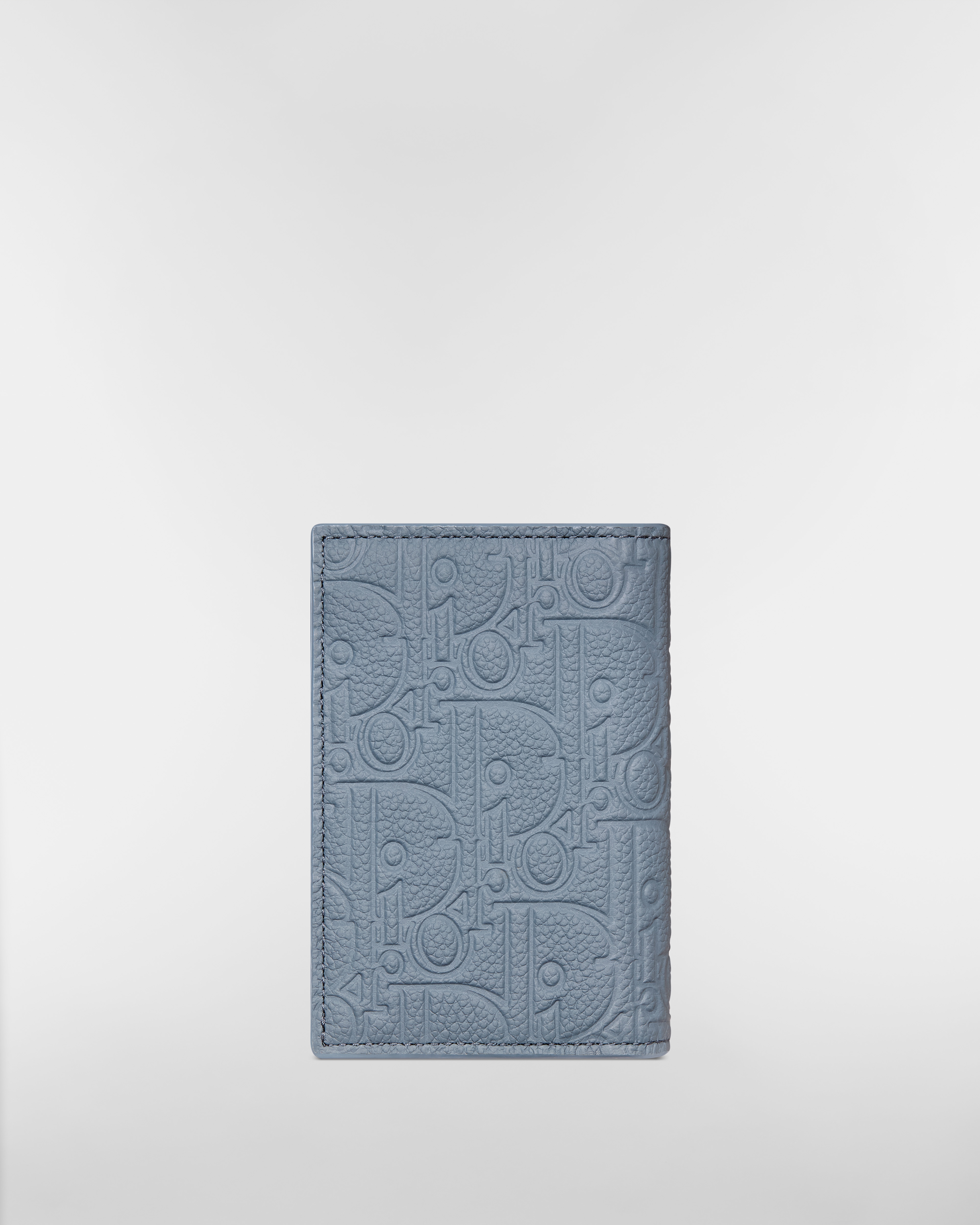 Porte-cartes vertical à deux volets Cuir Dior Gravity bleu E08