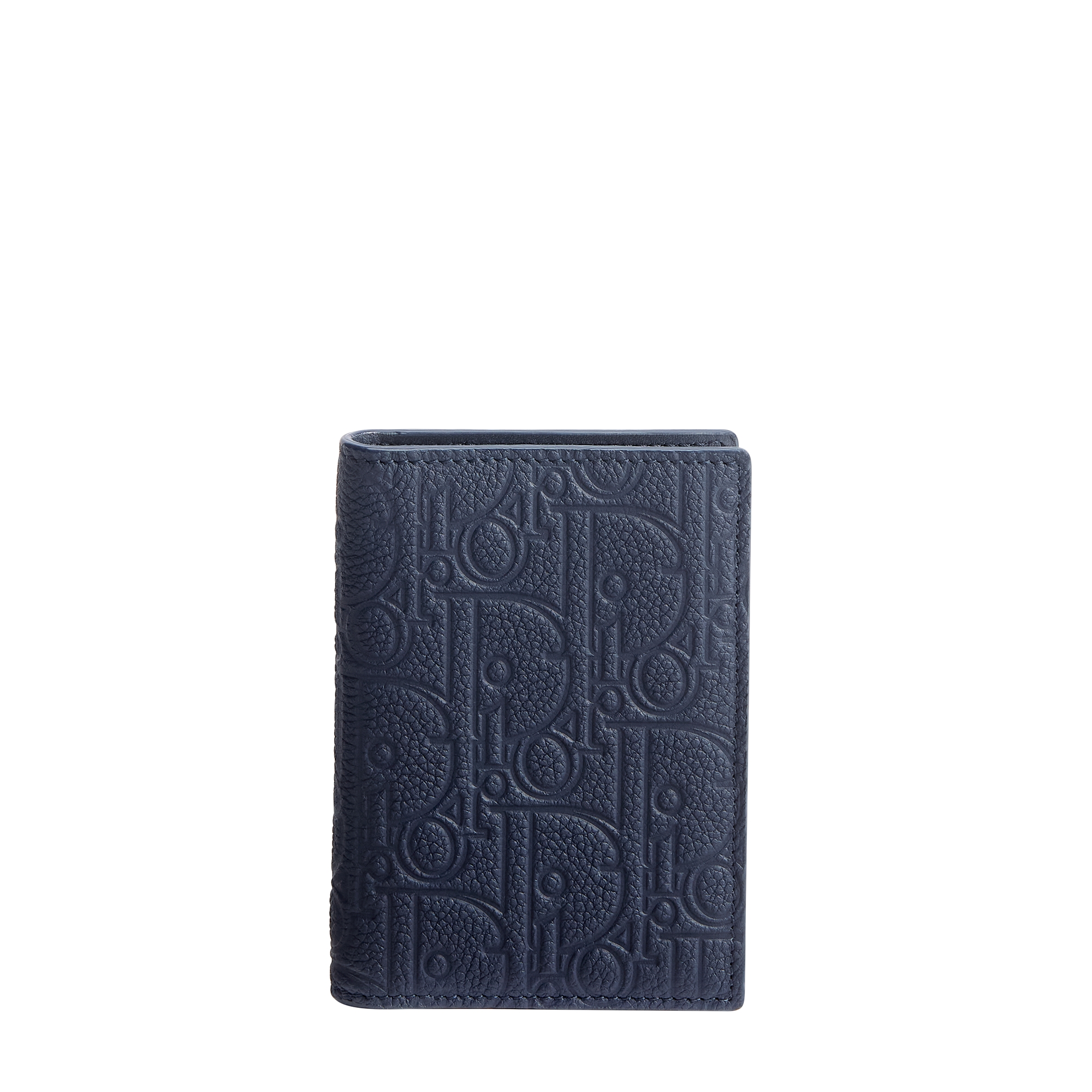 Bifold Card Holder Navy Blue Dior Gravity Leather | DIOR