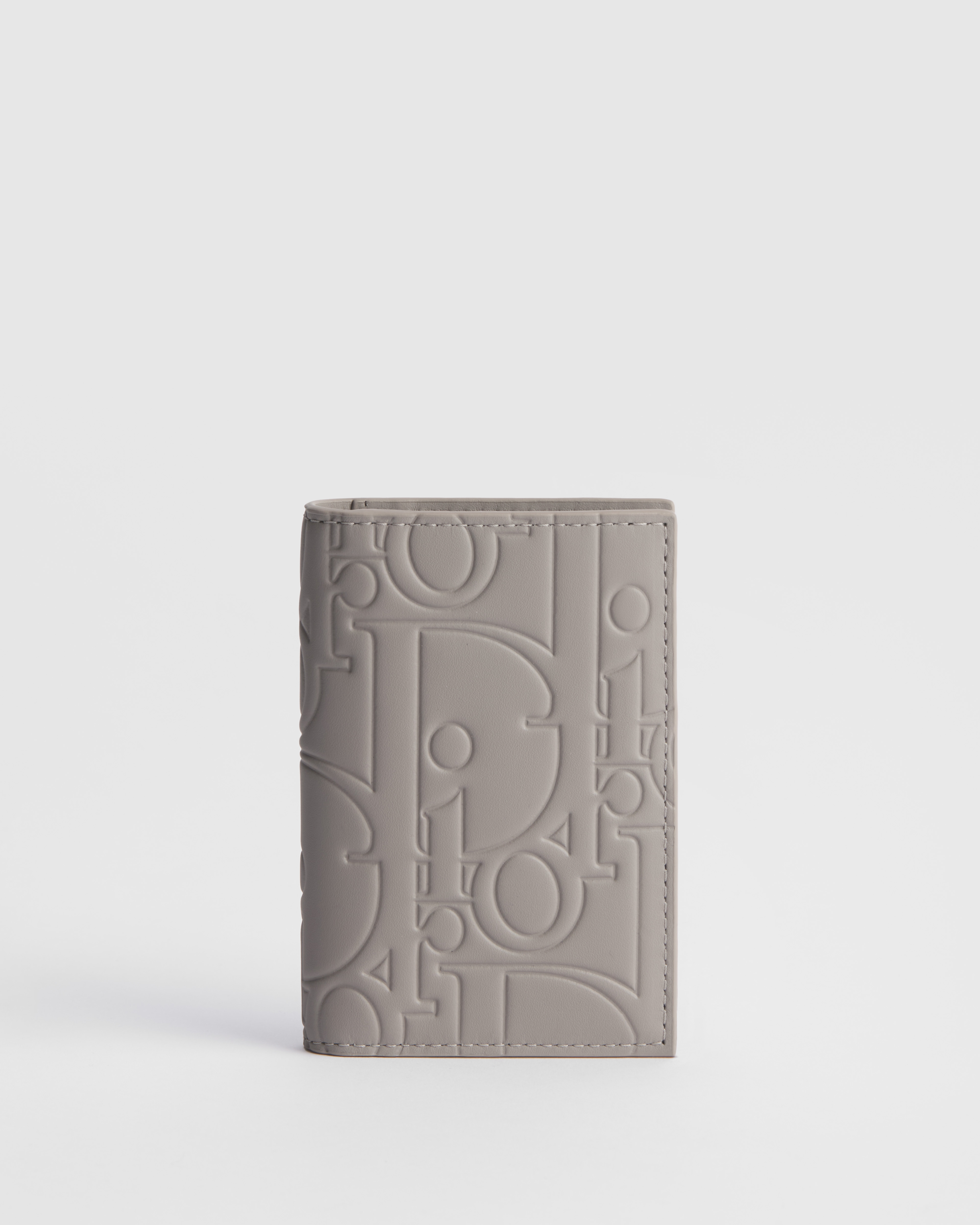 Bifold-kaarthouder Soepel Gris Trianon Dior Gravity-leer E01