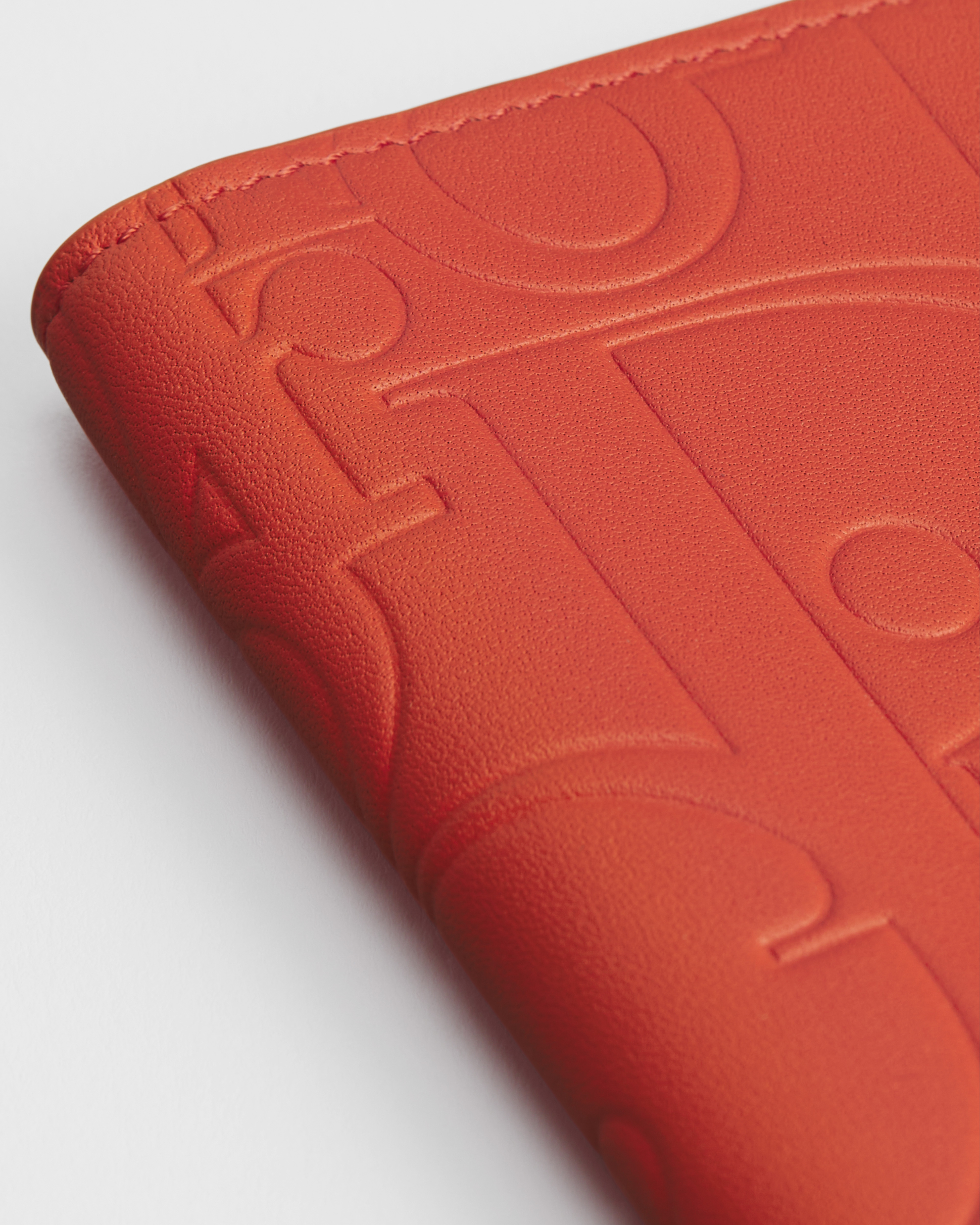 Tarjetero estilo libro Piel lisa Dior Gravity naranja E09