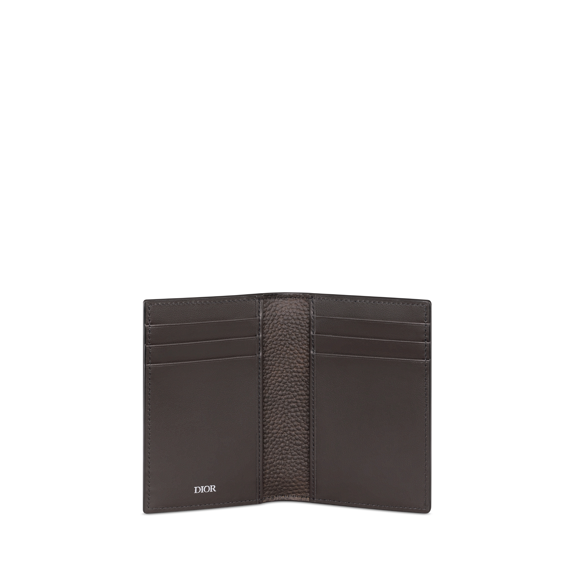 2단 카드 지갑 브라운 Dior Gravity Vintage 가죽 E07