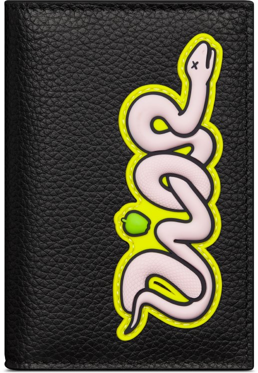 DIOR AND KAWS Vertical Bifold Card Holder aria_man_viewcode_e01