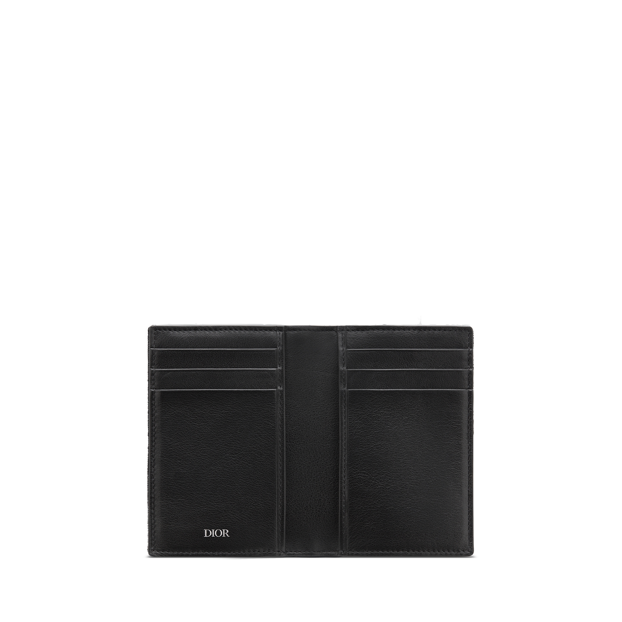 Bifold-kaarthouder Zwarte Dior Oblique-jacquard E07