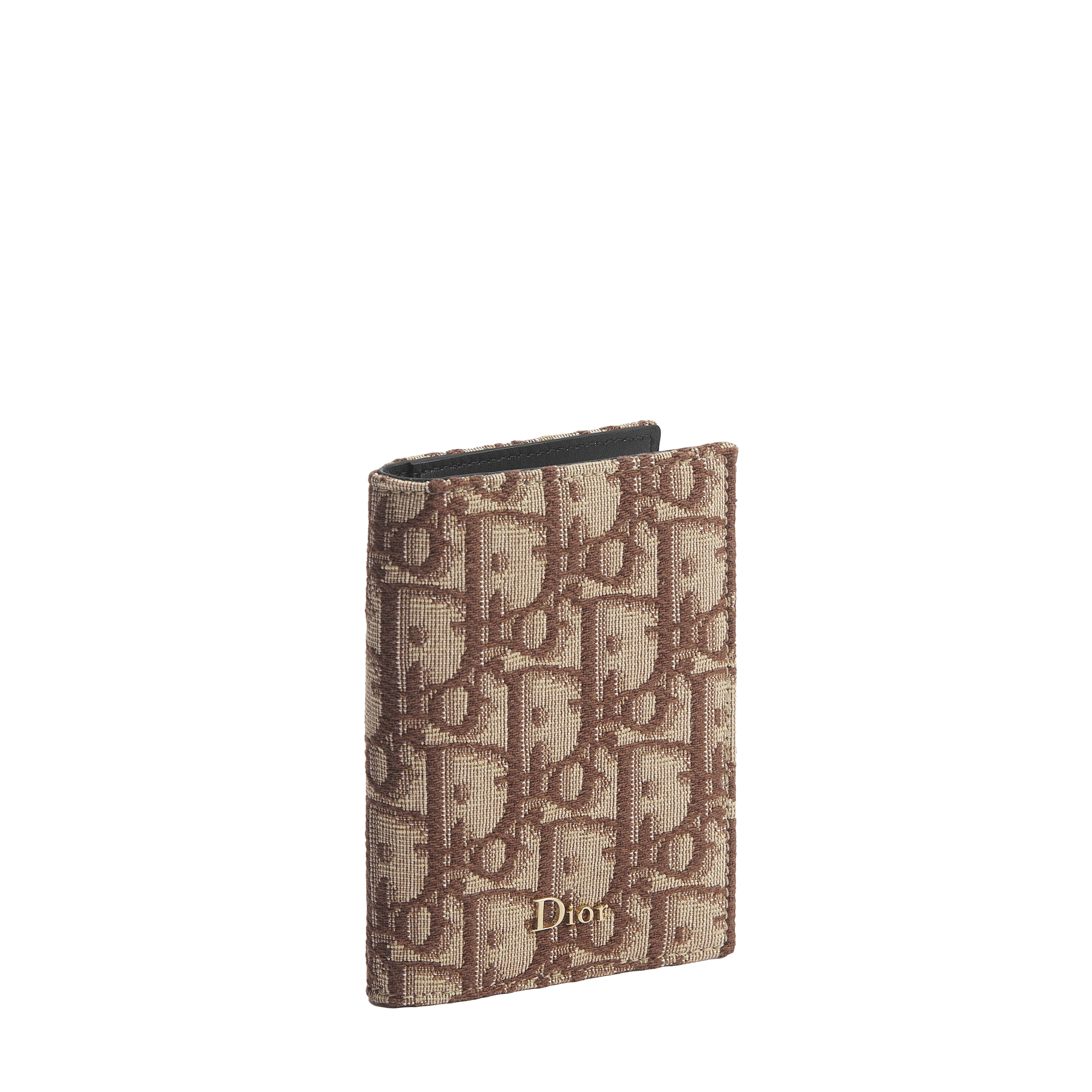 Bifold Card Holder Brown Dior Oblique Jacquard E03
