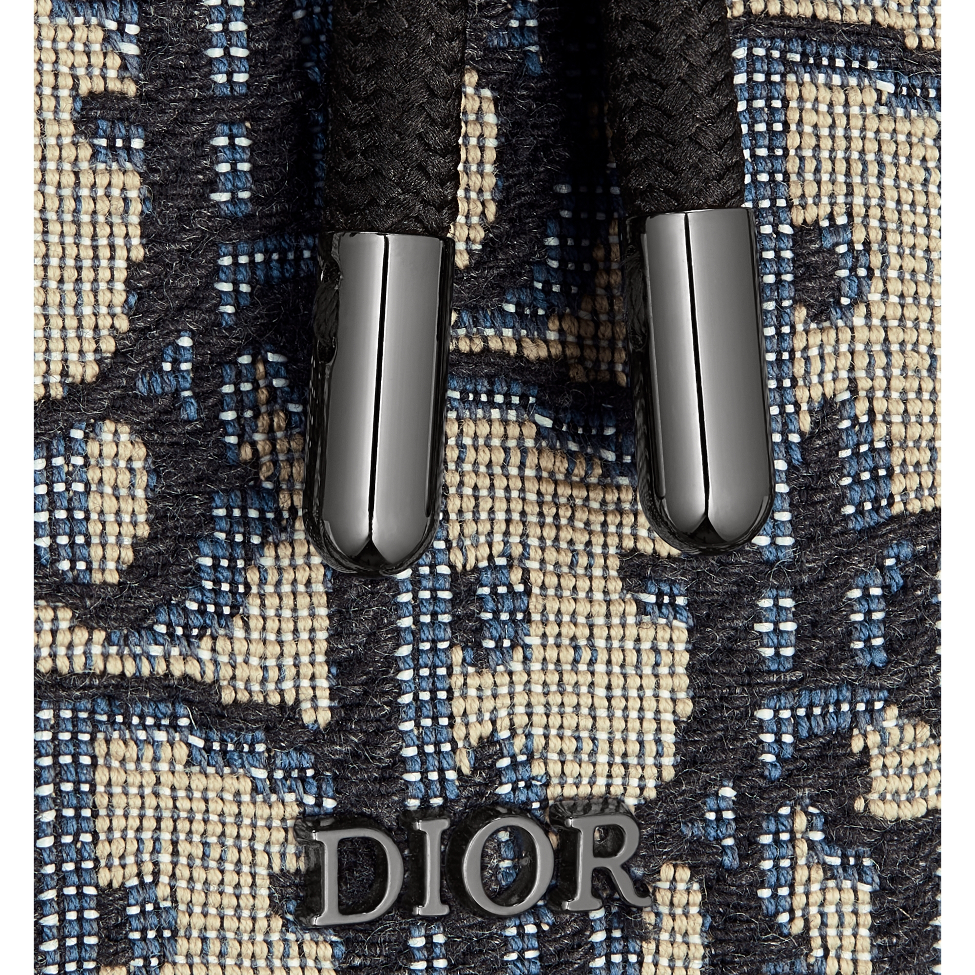 Vertical Card Holder Beige and Black Dior Oblique Jacquard E09