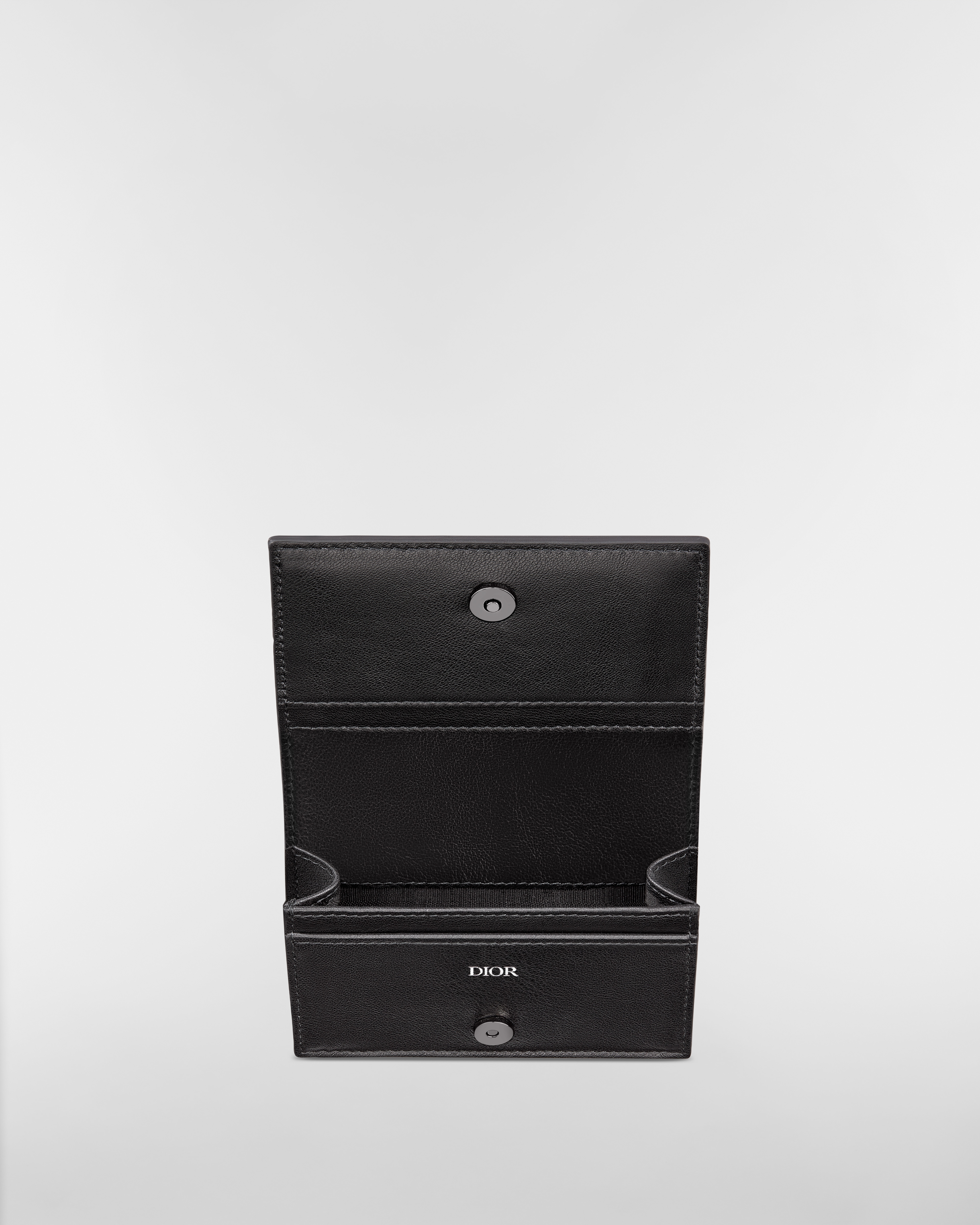 CD Icon 名片夾 黑色粒面小牛皮 E06