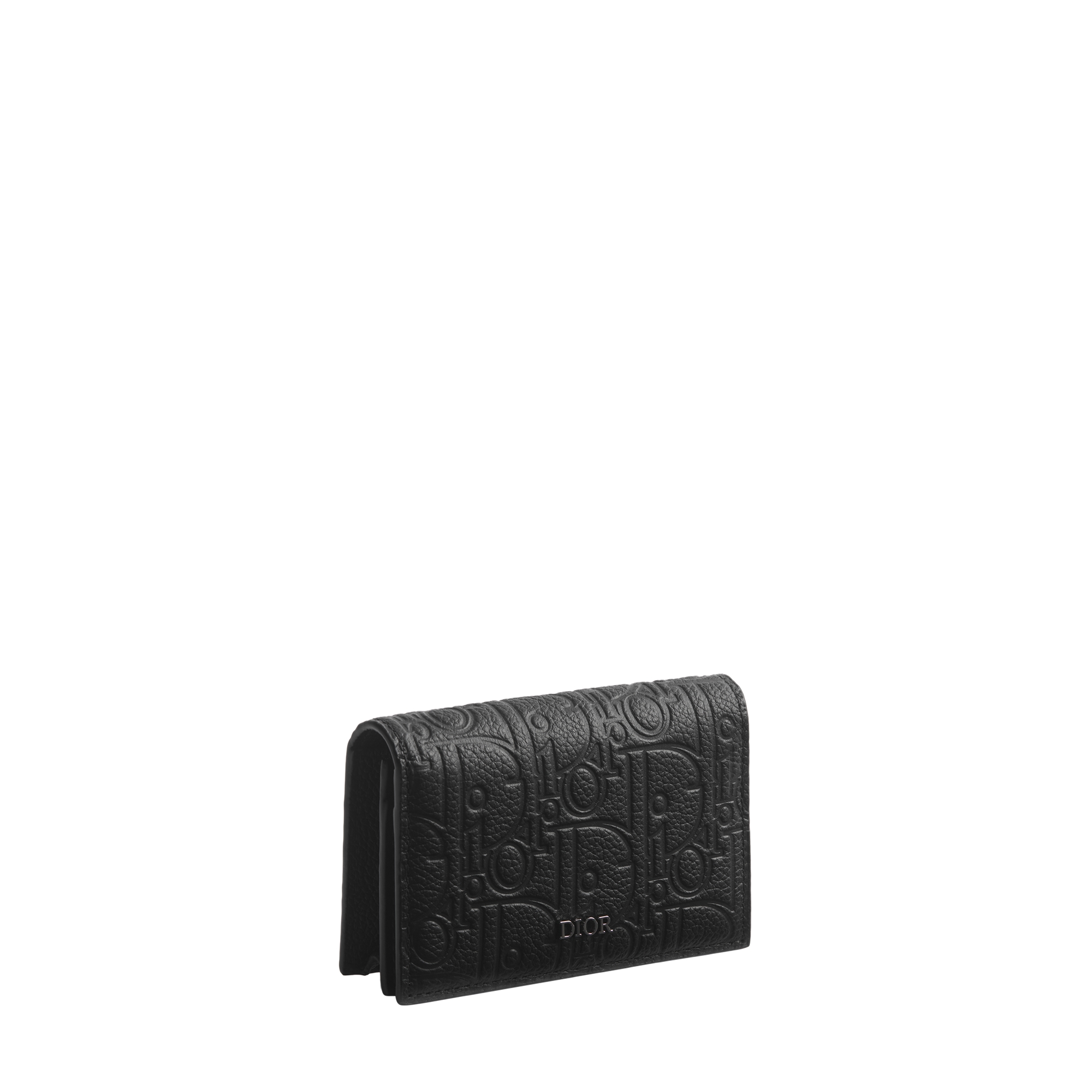 Business Card Holder Black Dior Gravity Leather E03