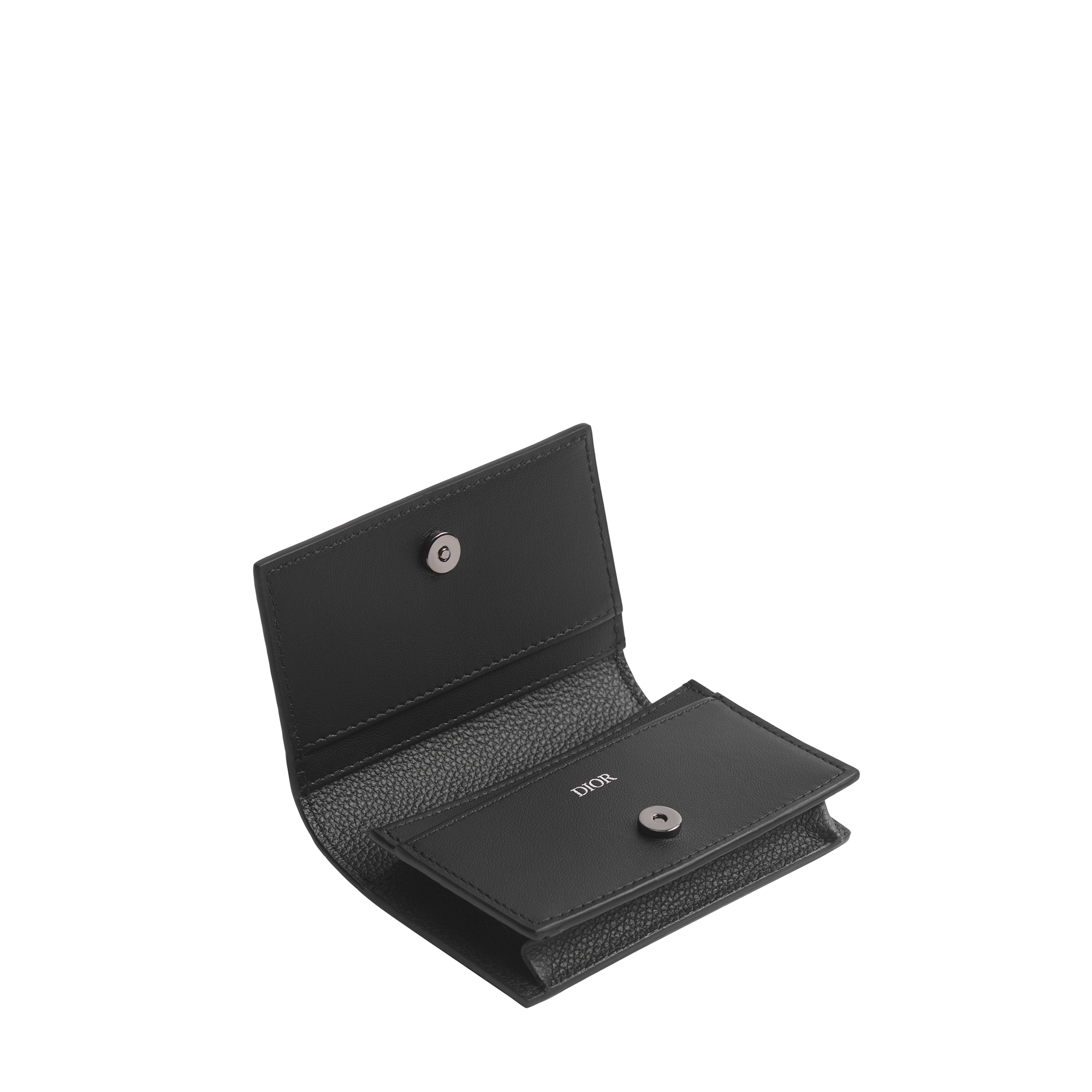 Business Card Holder Black Dior Gravity Leather E07