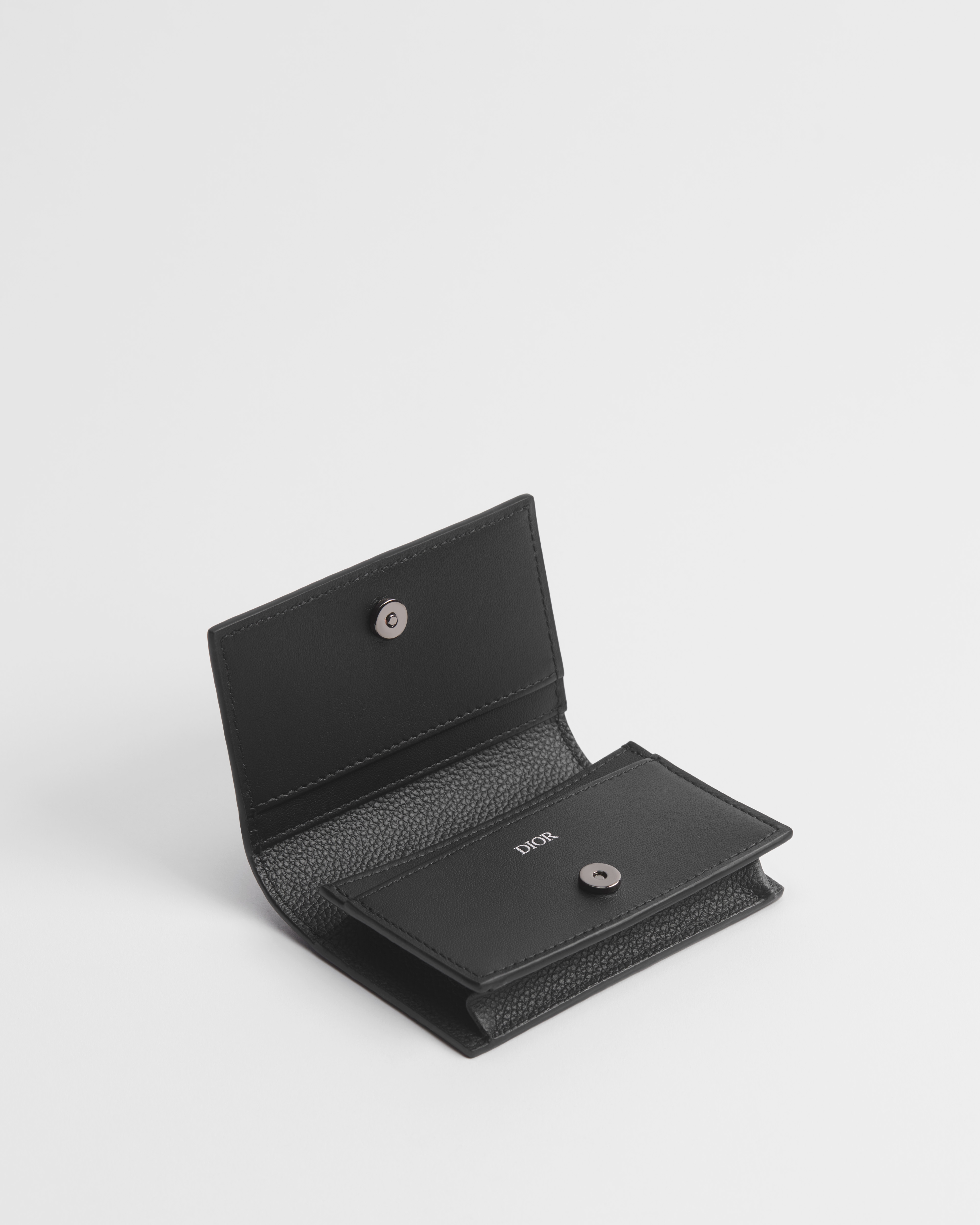 Étui pour cartes de visite Cuir Dior Gravity noir E07