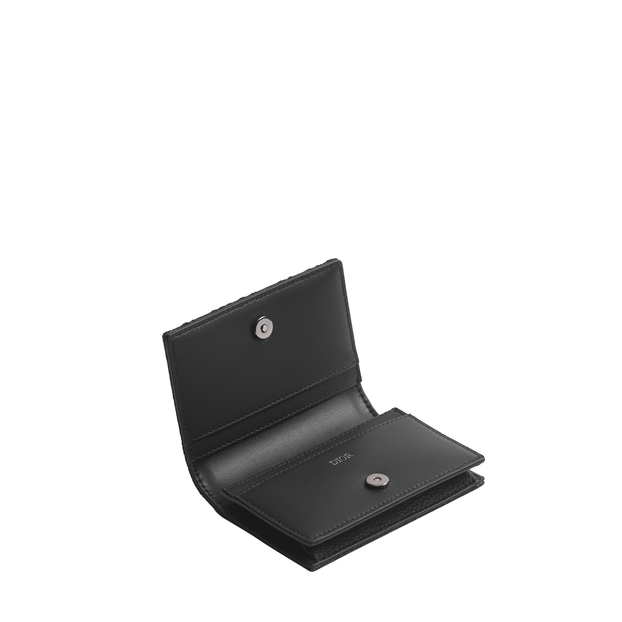 Business Card Holder Black Dior Oblique Jacquard E07