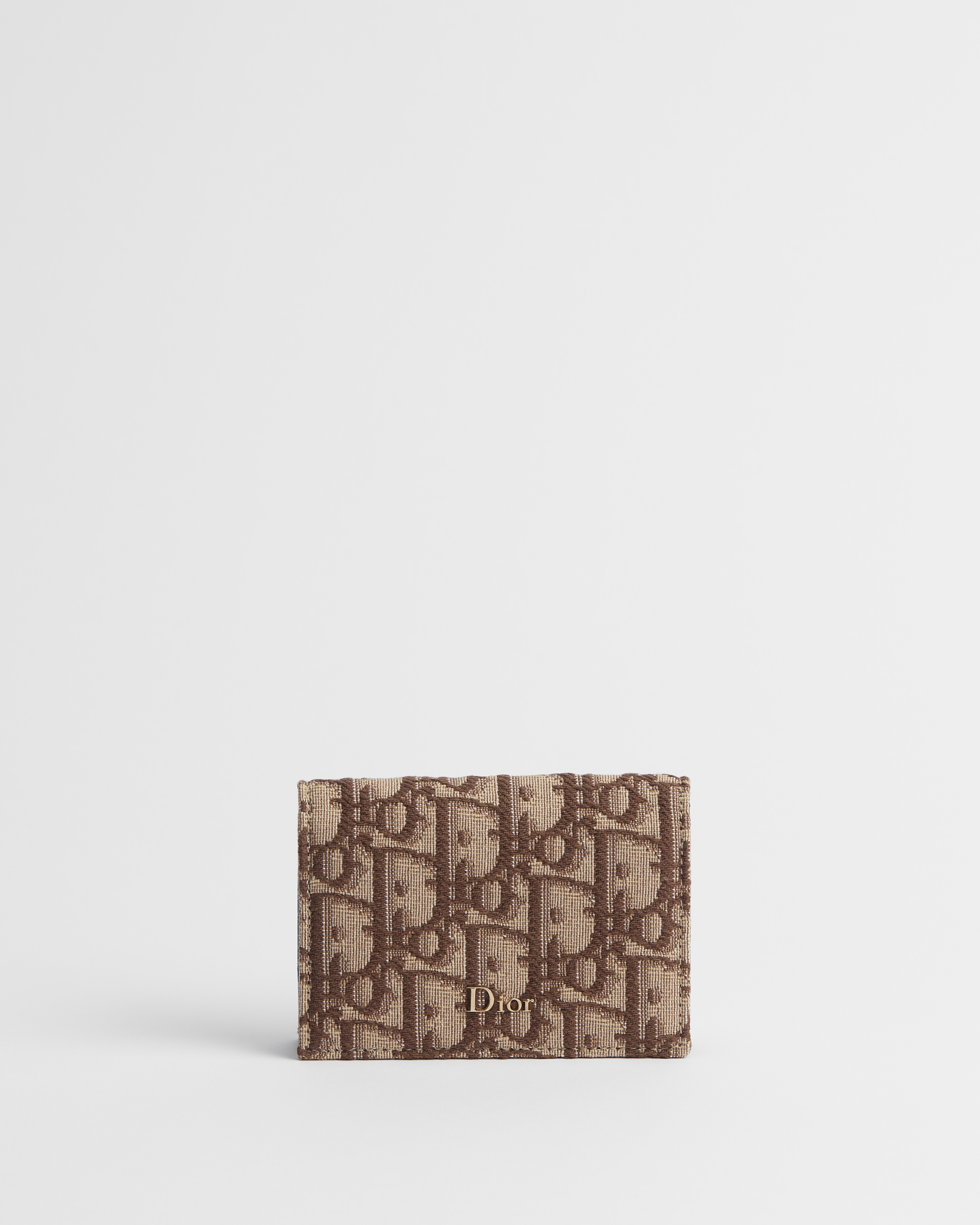 Visitekaarthouder Bruine Dior Oblique-Jacquard E01