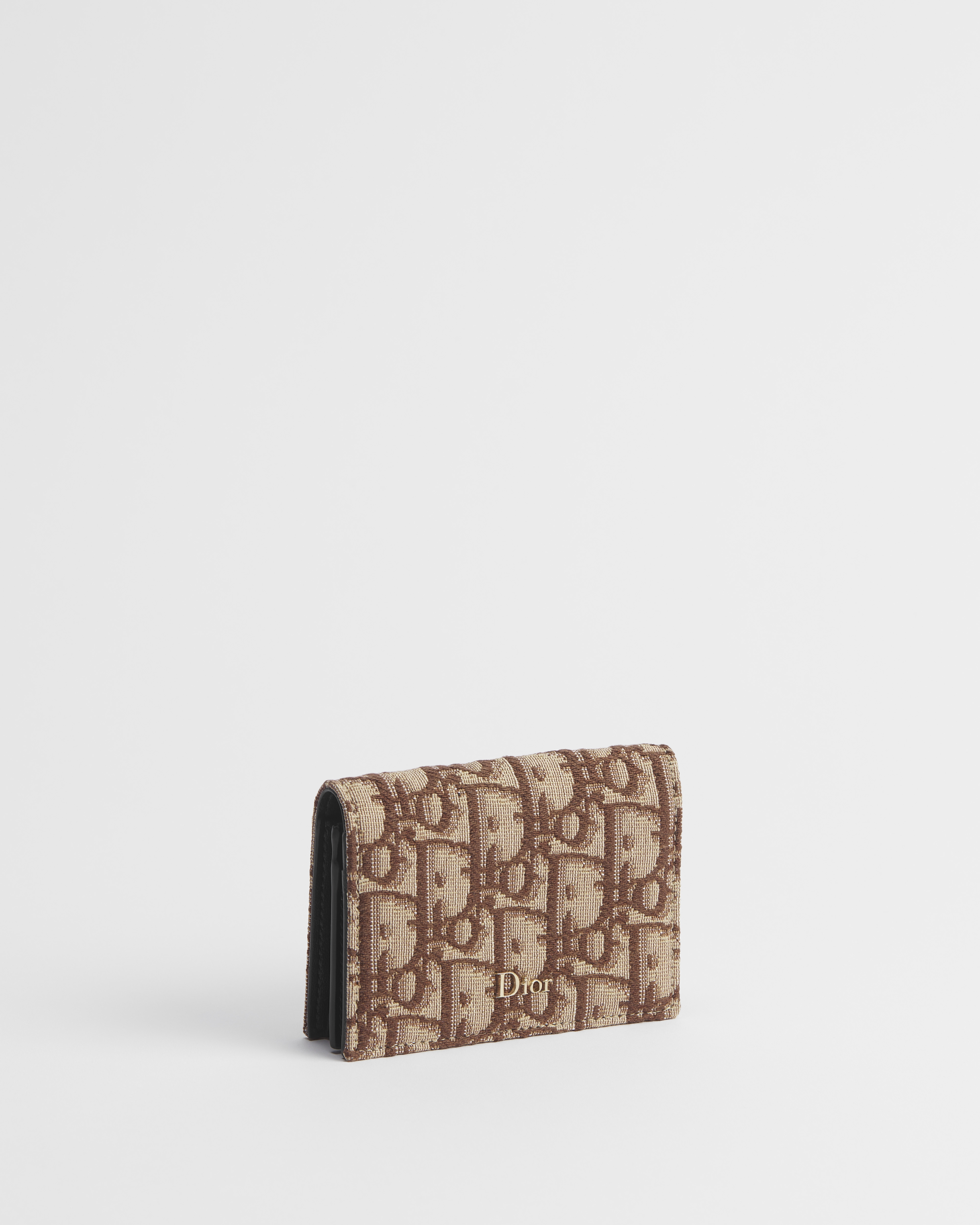 Visitekaarthouder Bruine Dior Oblique-Jacquard E03