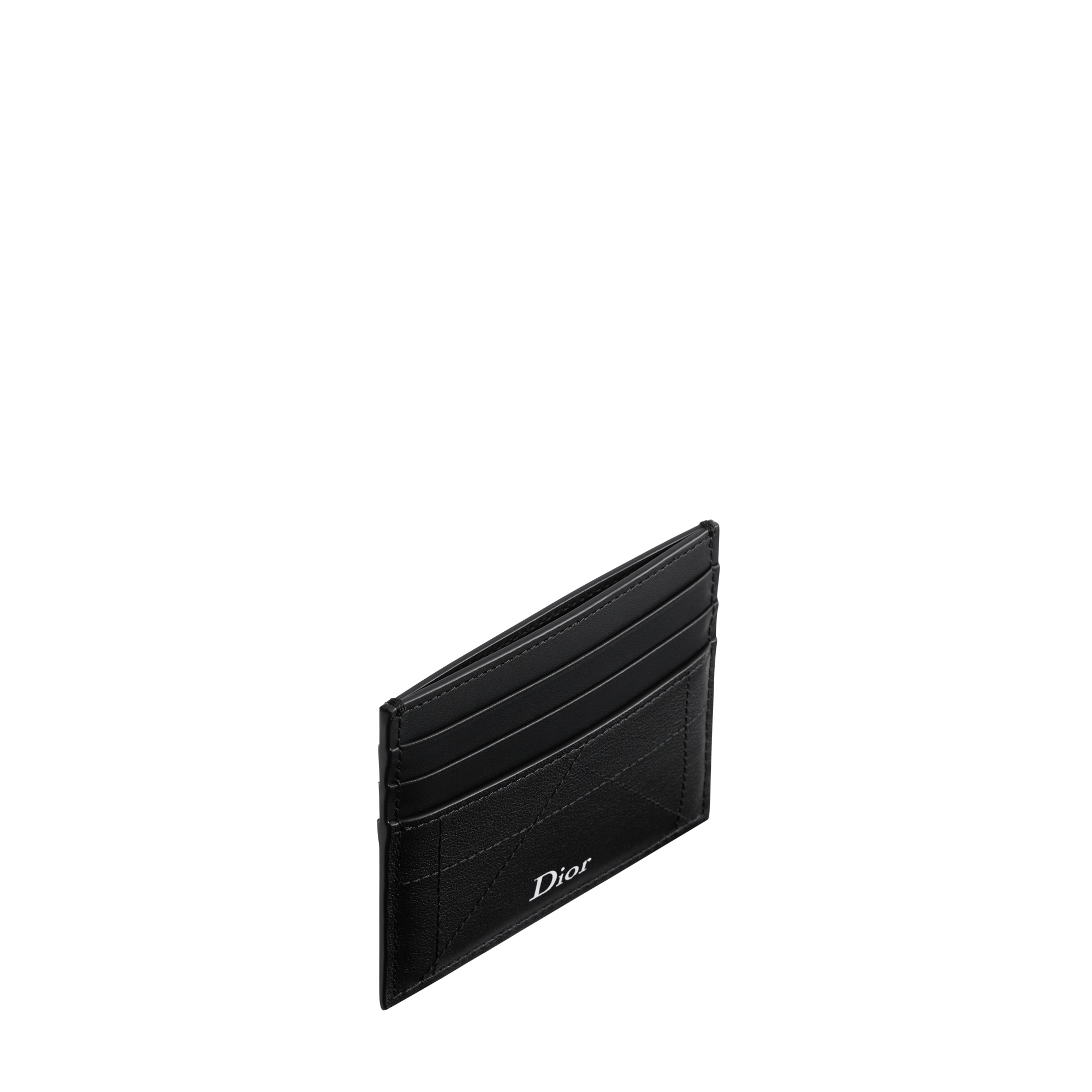 Card Holder Black Cannage Calfskin E06